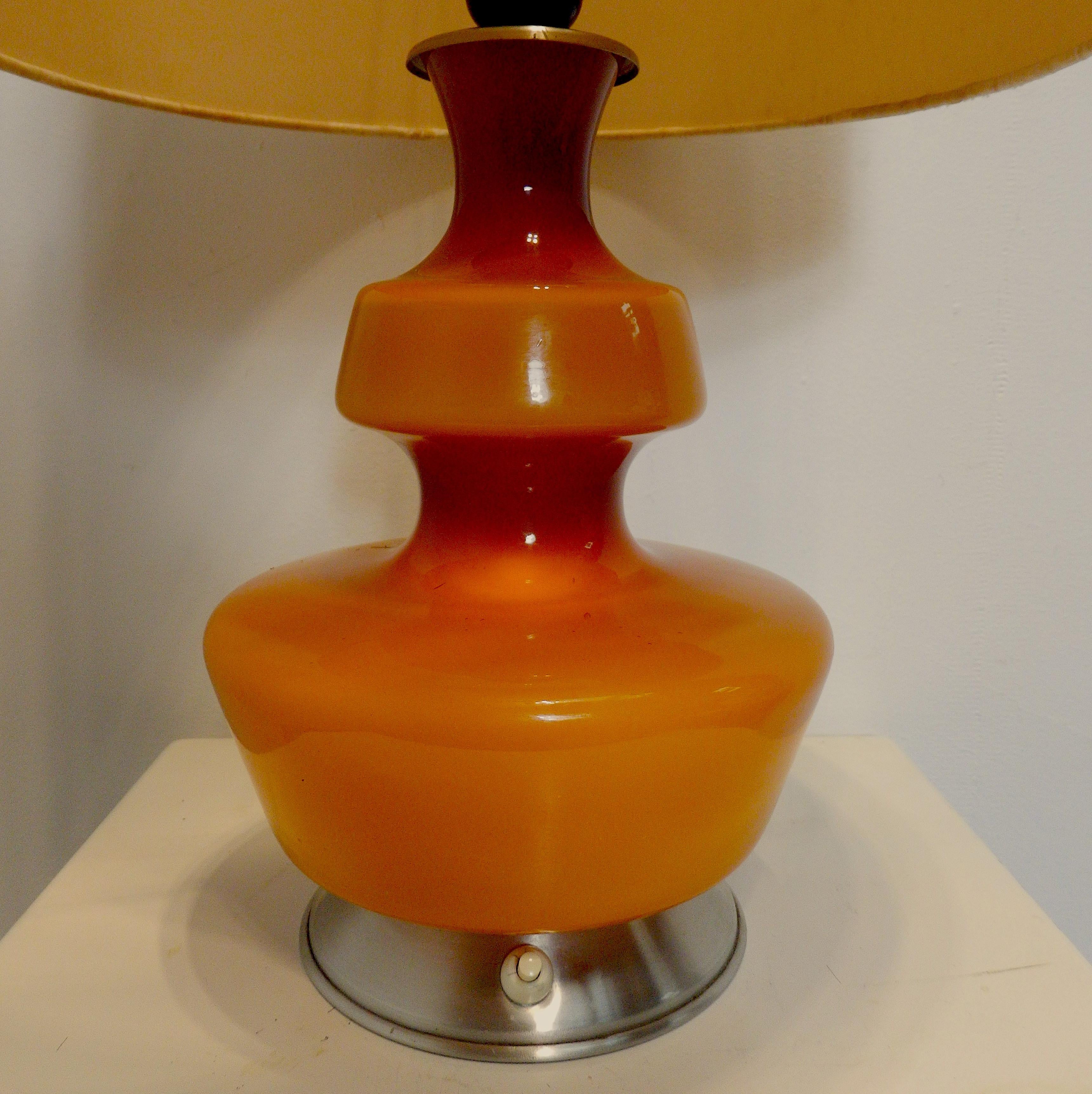 Glass table lamp by de Rupel, Belgium for Holmegaard, 1960s For Sale 1