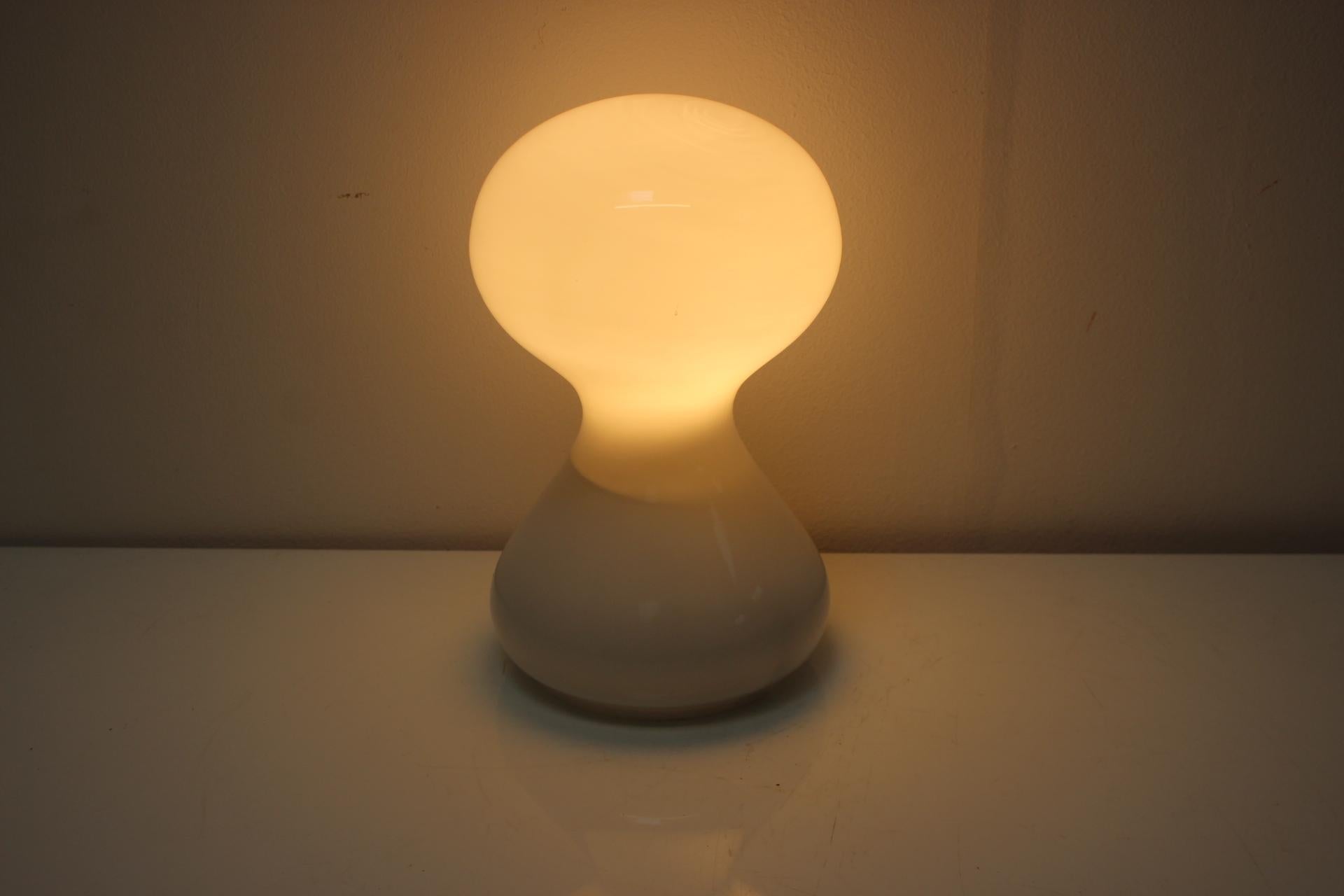 Glass Table Lamp by Ivan Jakes, Czechoslovakia, 1970's In Good Condition For Sale In Praha, CZ