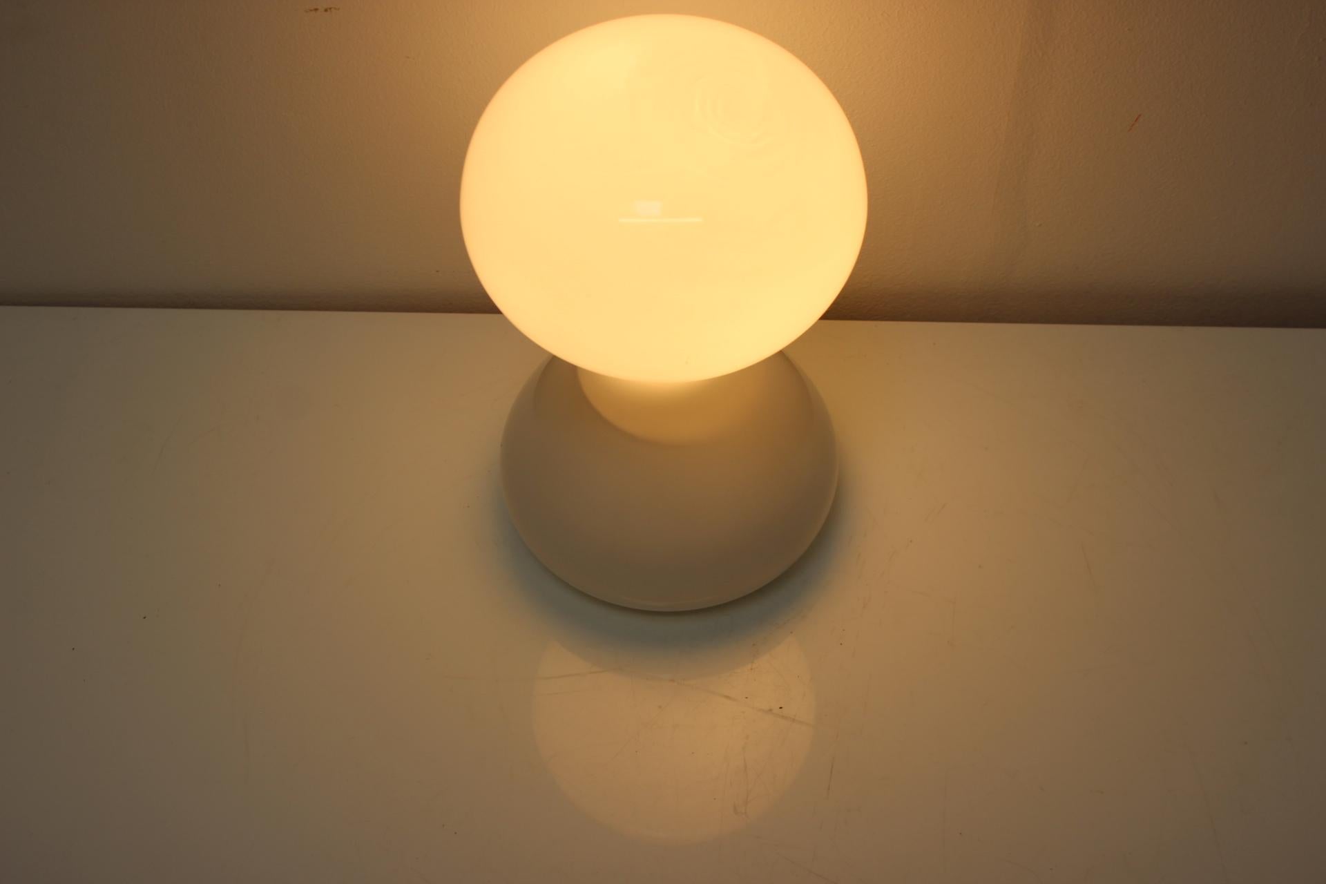 Mid-20th Century Glass Table Lamp by Ivan Jakes, Czechoslovakia, 1970's For Sale