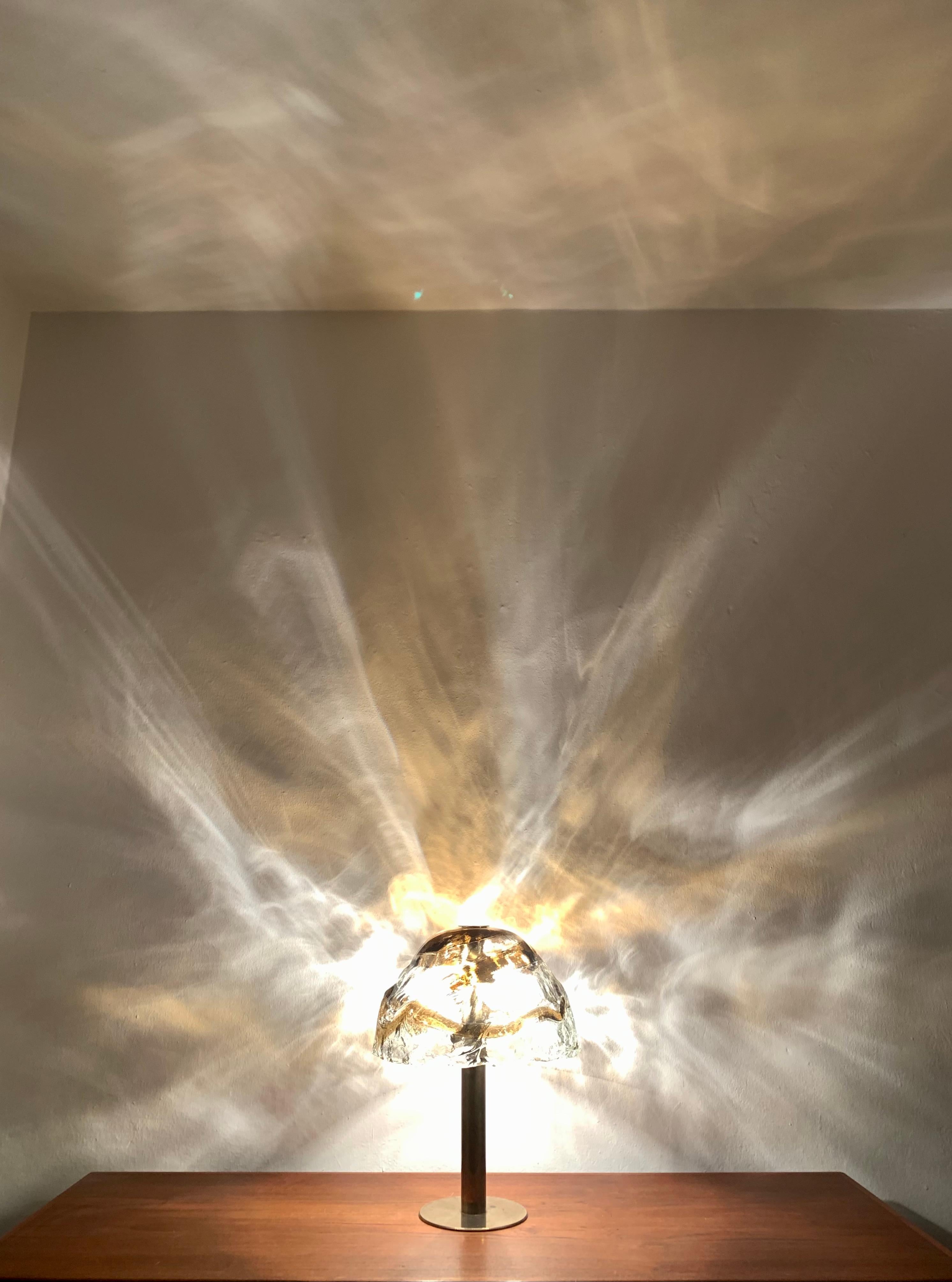 Glass Table Lamp by J.T. Kalmar 3