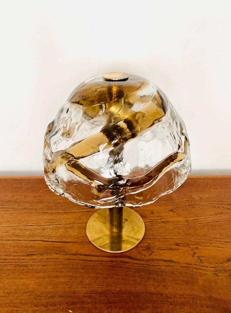 Glass Table Lamp by J.T. Kalmar In Good Condition In München, DE