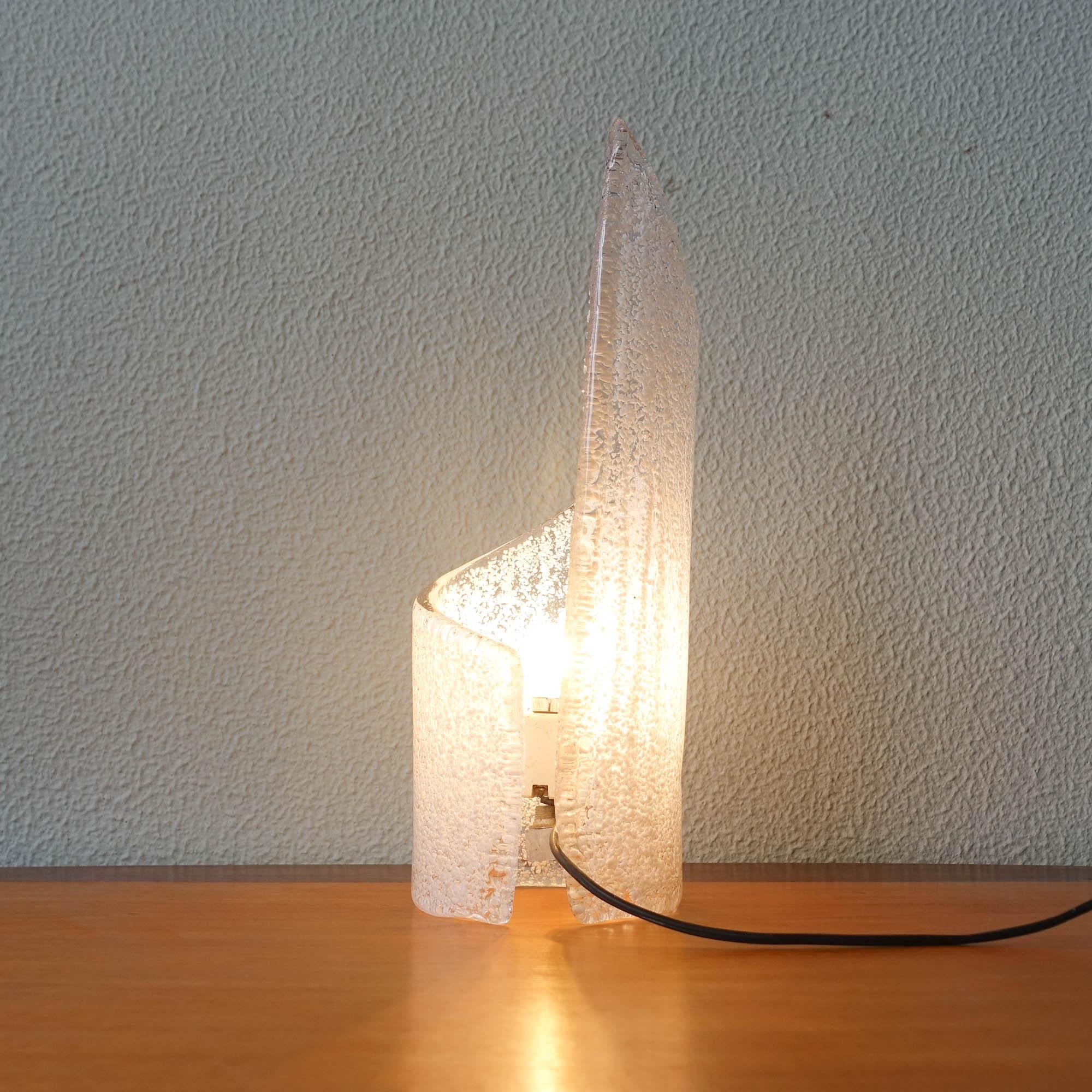 Glass Table Lamp by Mazzega, 1970's 6
