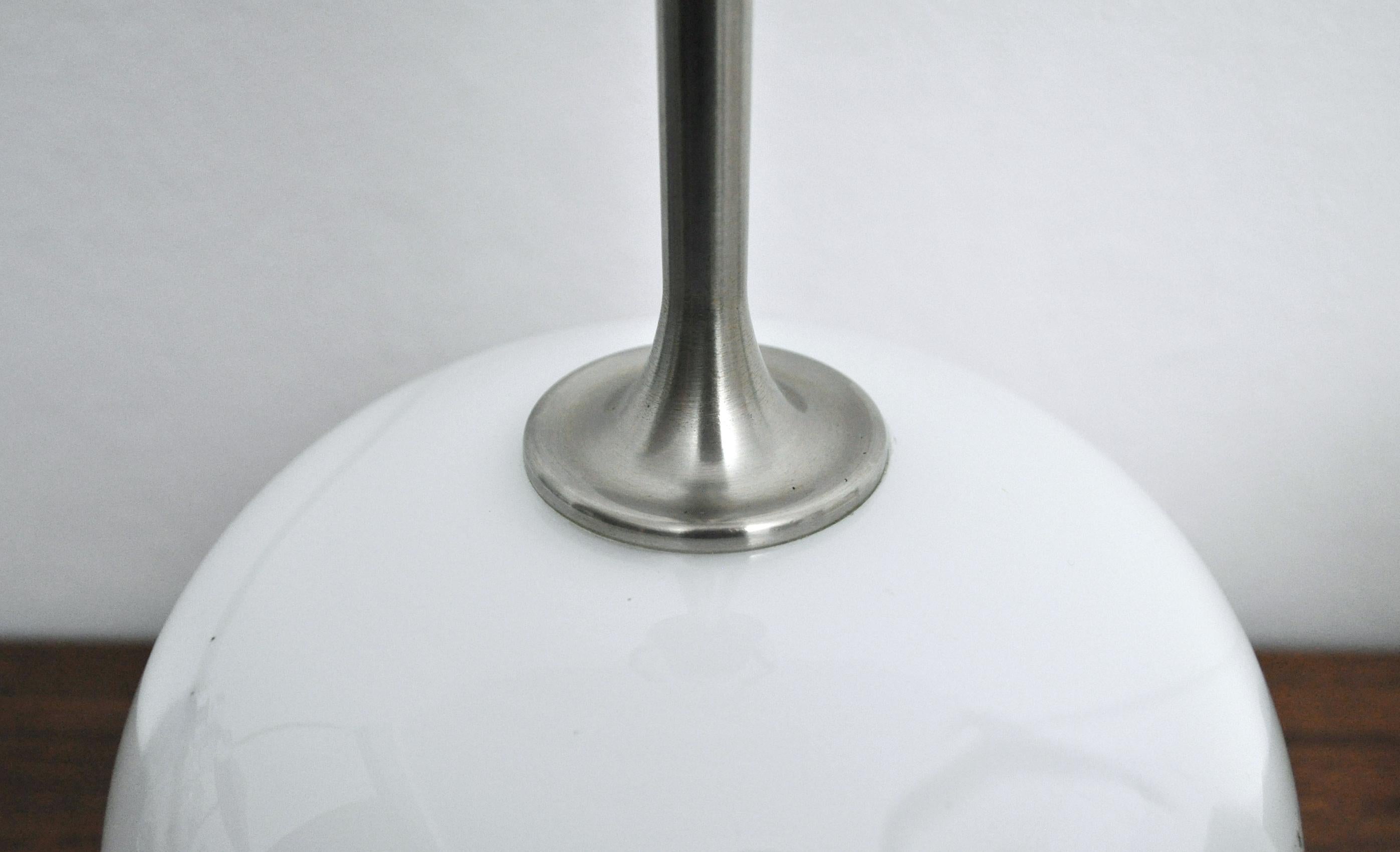 Modern Glass Table Lamp by Michael Bang, Holmegaard Glasværk, 1982 For Sale