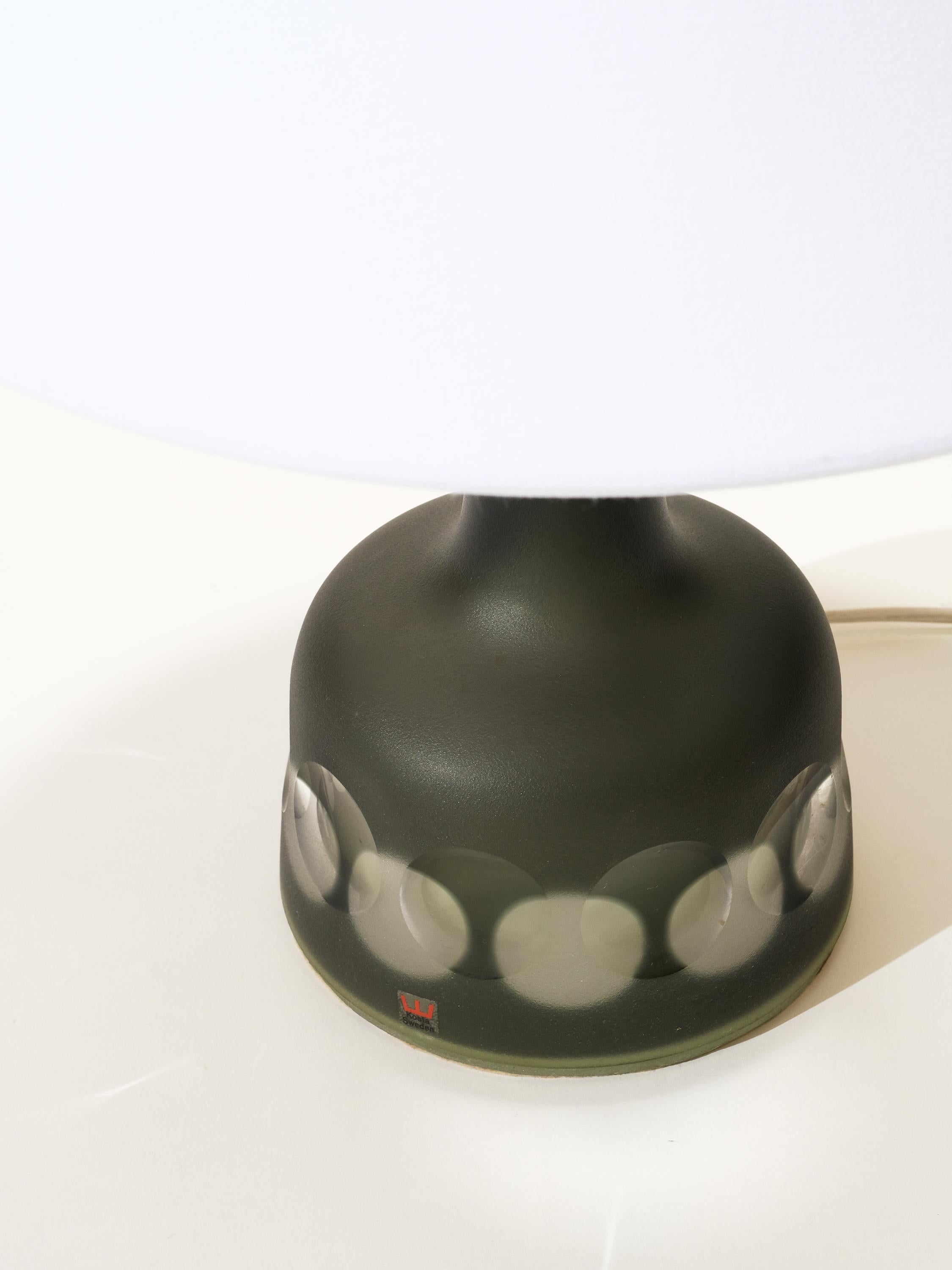 Glass Table Lamp by Ove Sandeberg for Kosta Boda, 1960s In Good Condition For Sale In Karis, Nyland