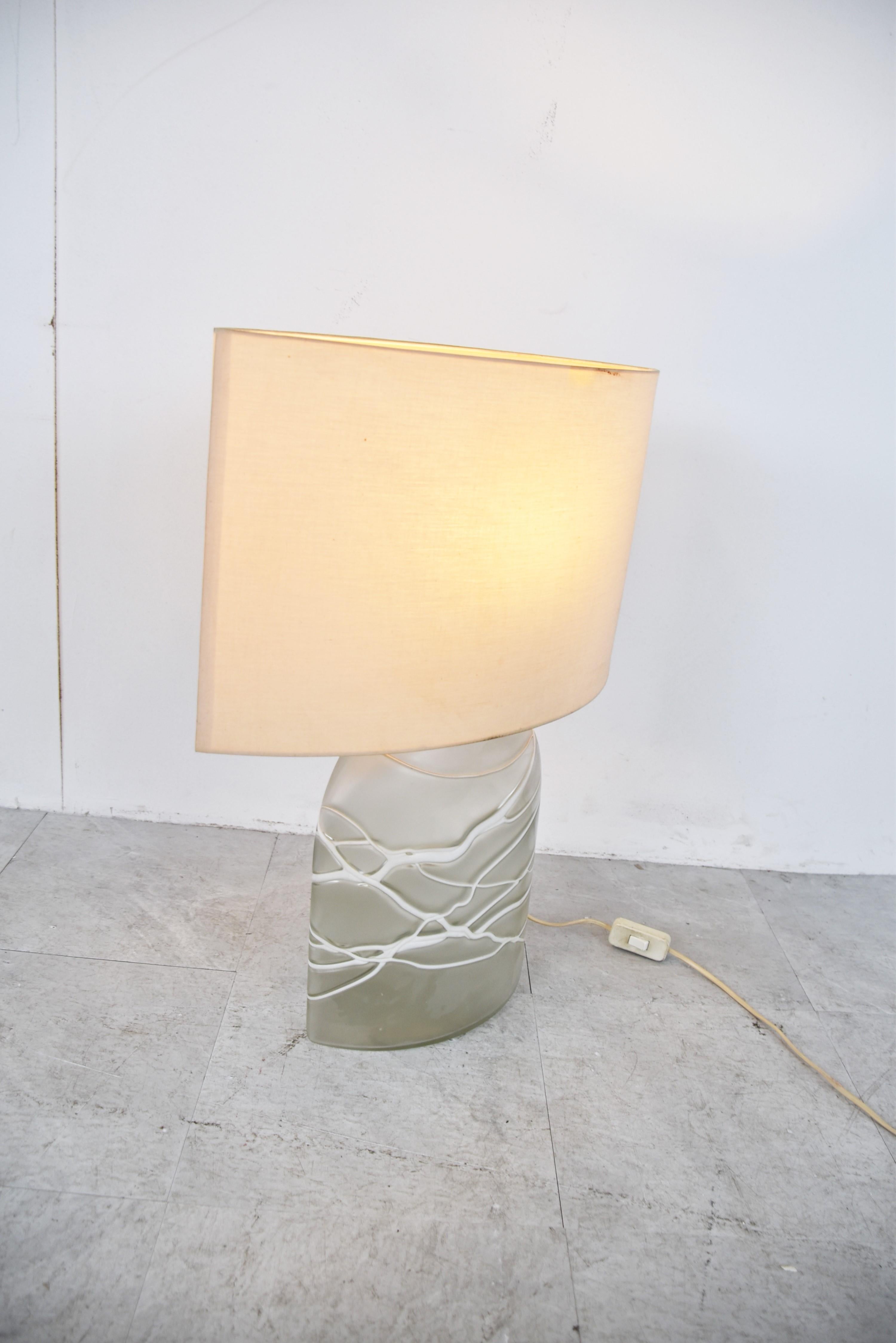Mid-Century Modern Glass Table Lamp by Peil and Putzler, 1960s For Sale