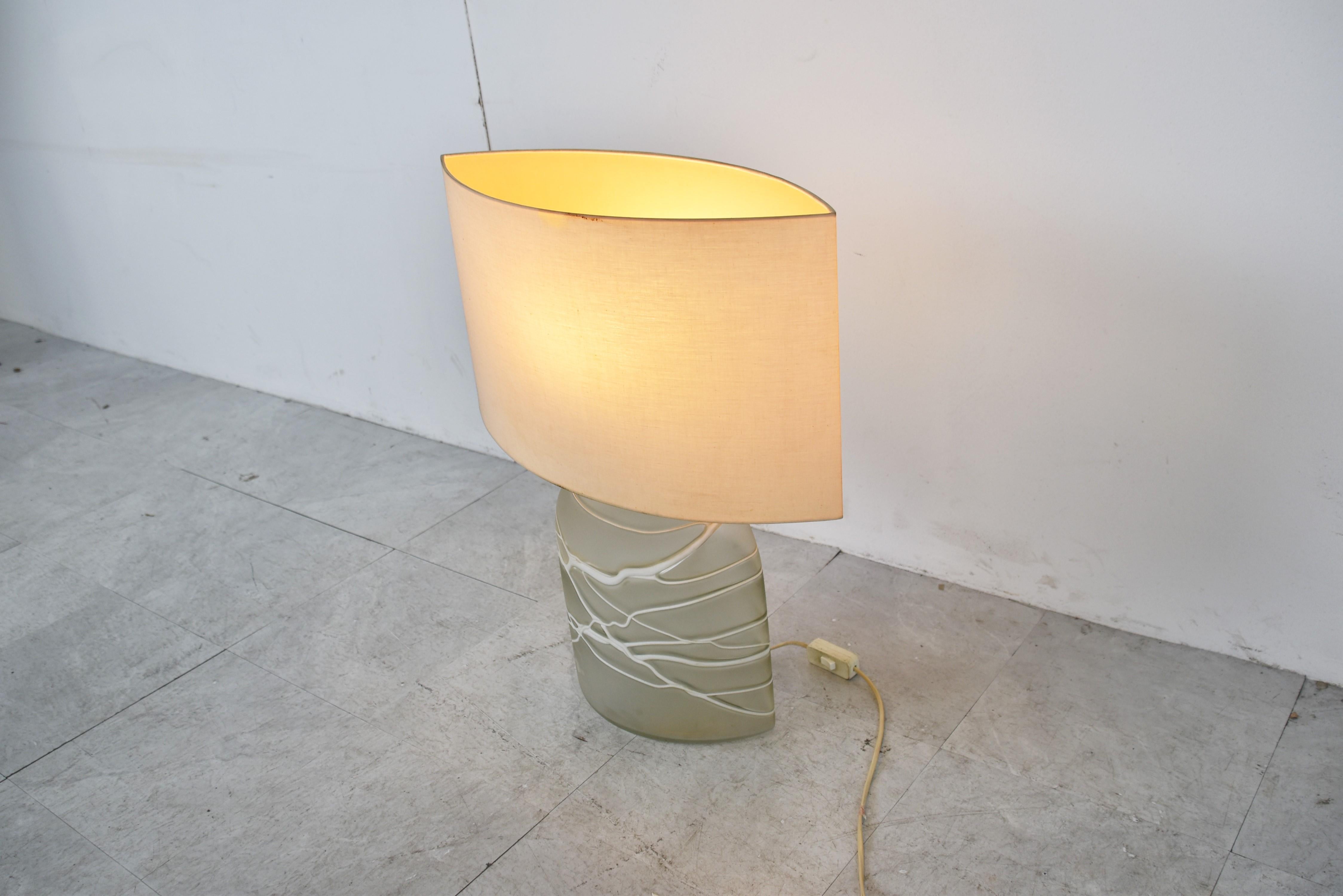 Glass Table Lamp by Peil and Putzler, 1960s In Good Condition For Sale In HEVERLEE, BE
