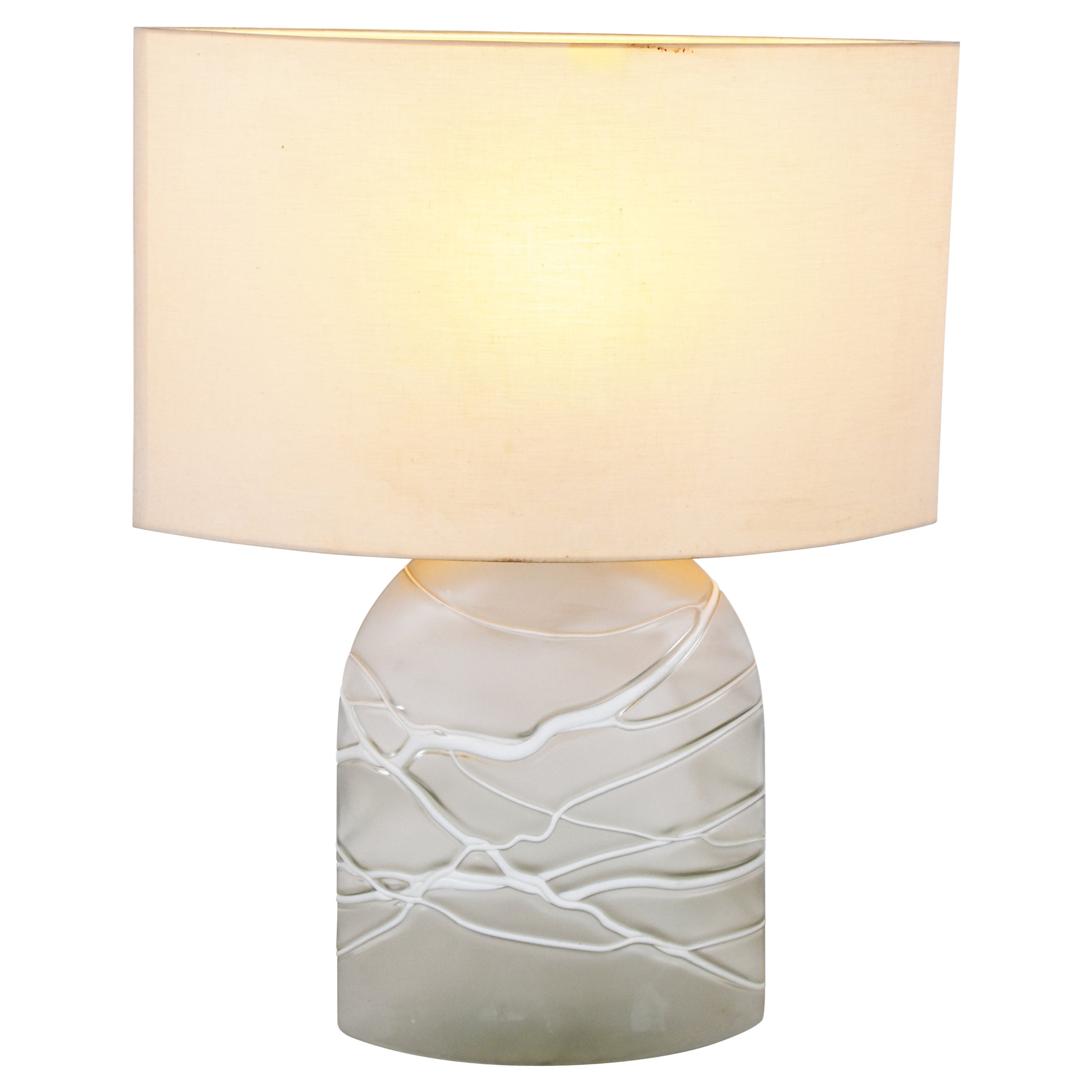 Tischlampe aus Glasglas von Peil and Putzler, 1960er Jahre
