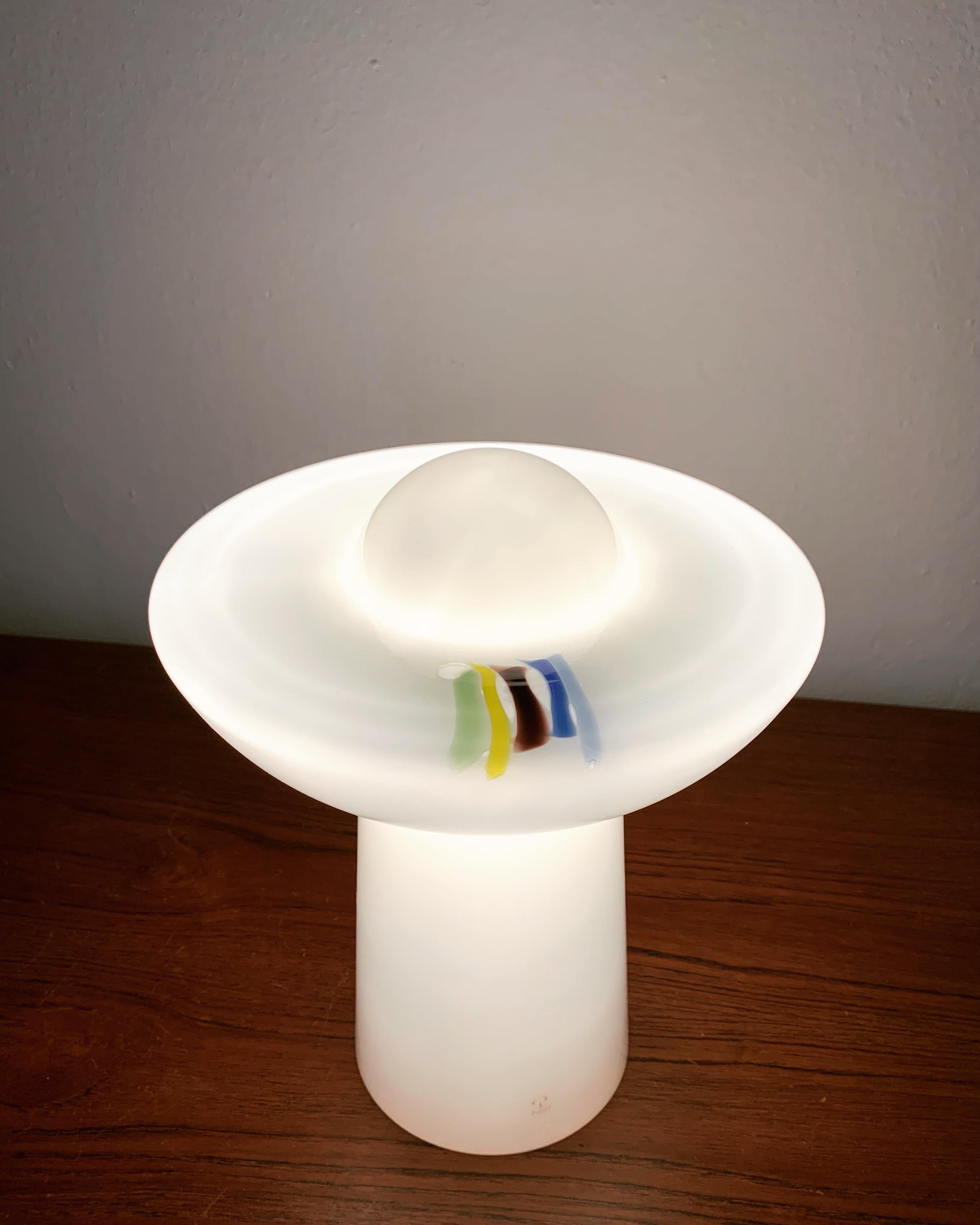 Glass Table Lamp by Peill and Putzler For Sale 4