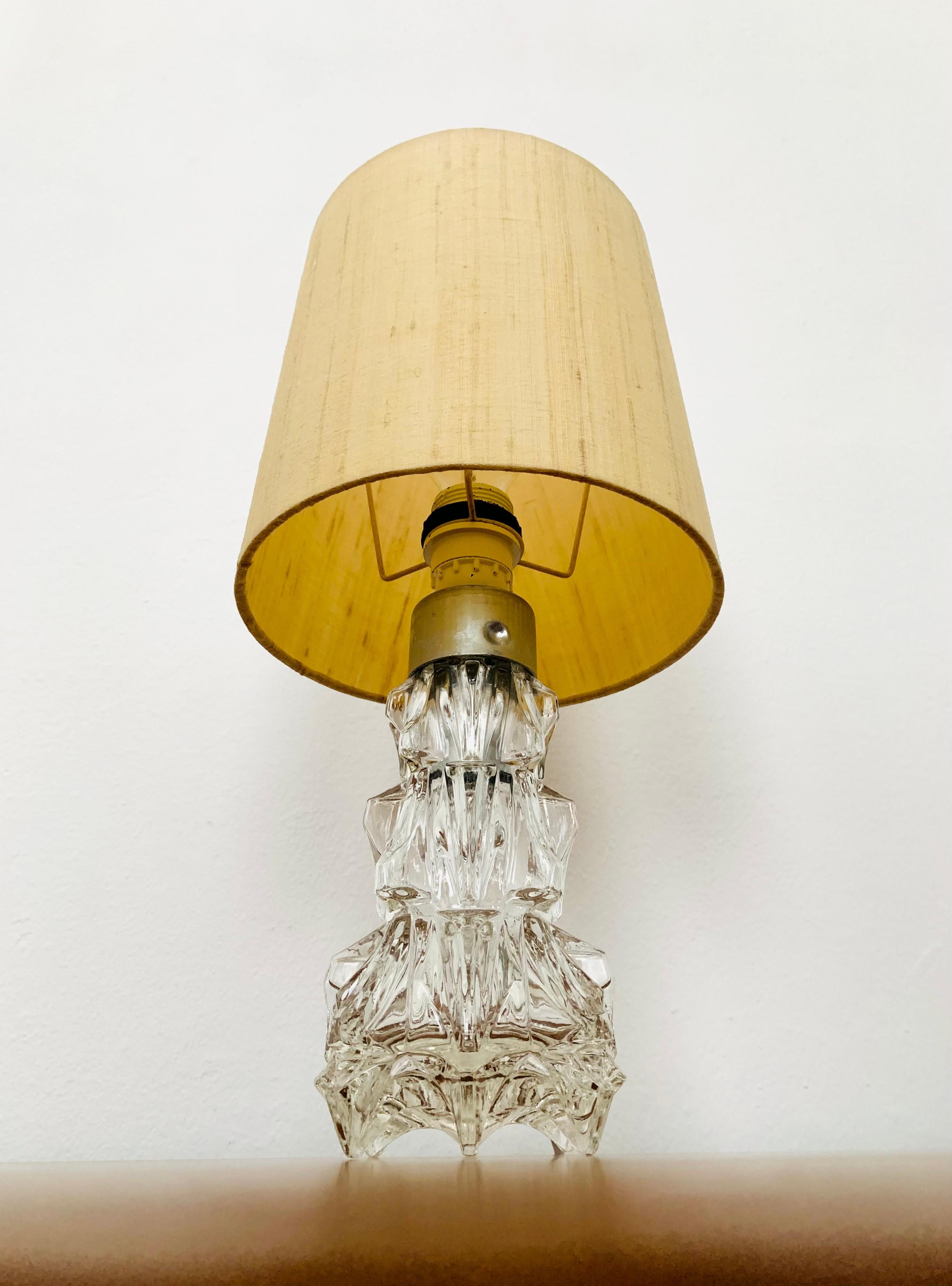 Glass Table Lamp by Peill and Putzler In Good Condition For Sale In München, DE