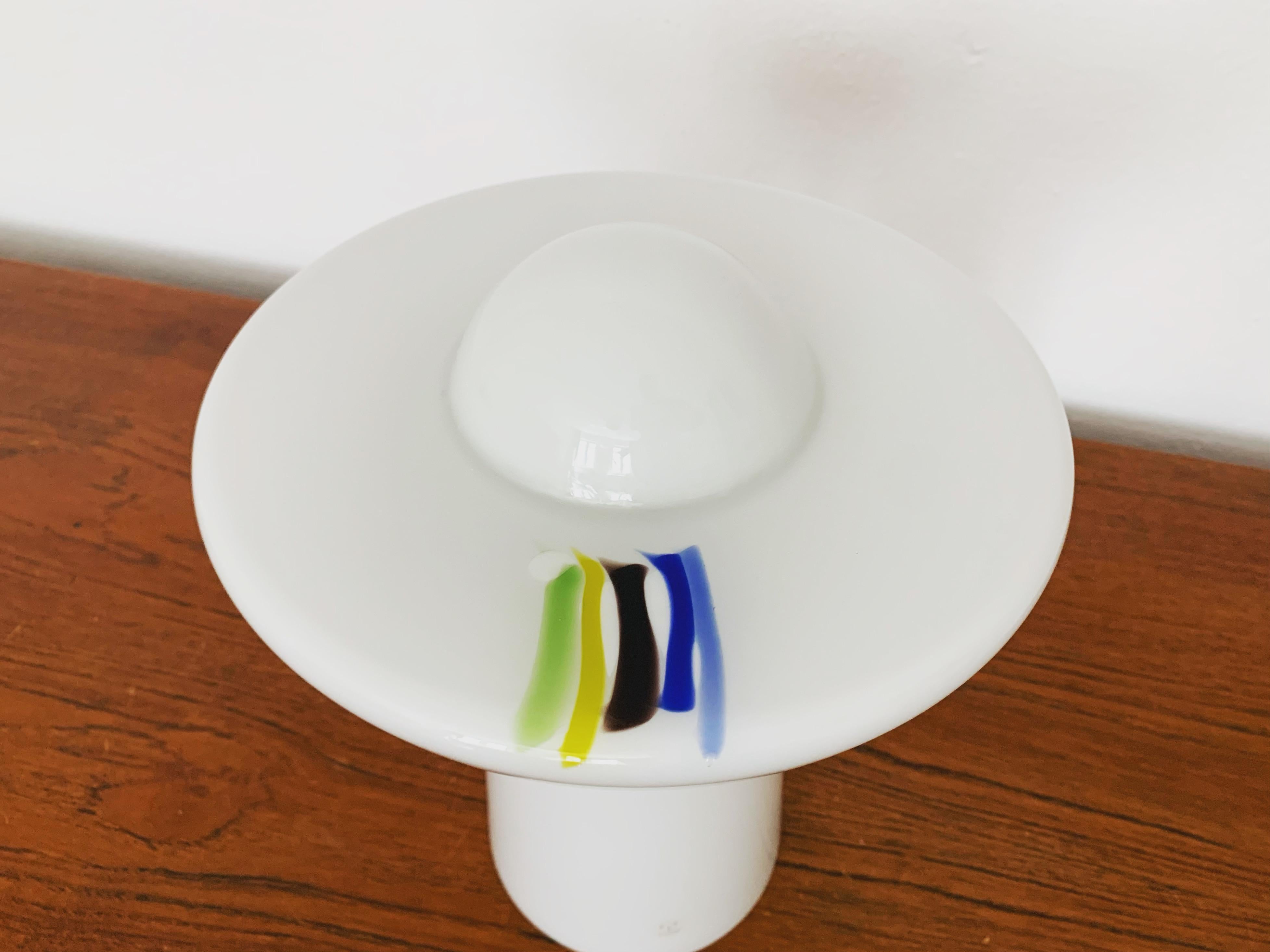 Mid-20th Century Glass Table Lamp by Peill and Putzler For Sale