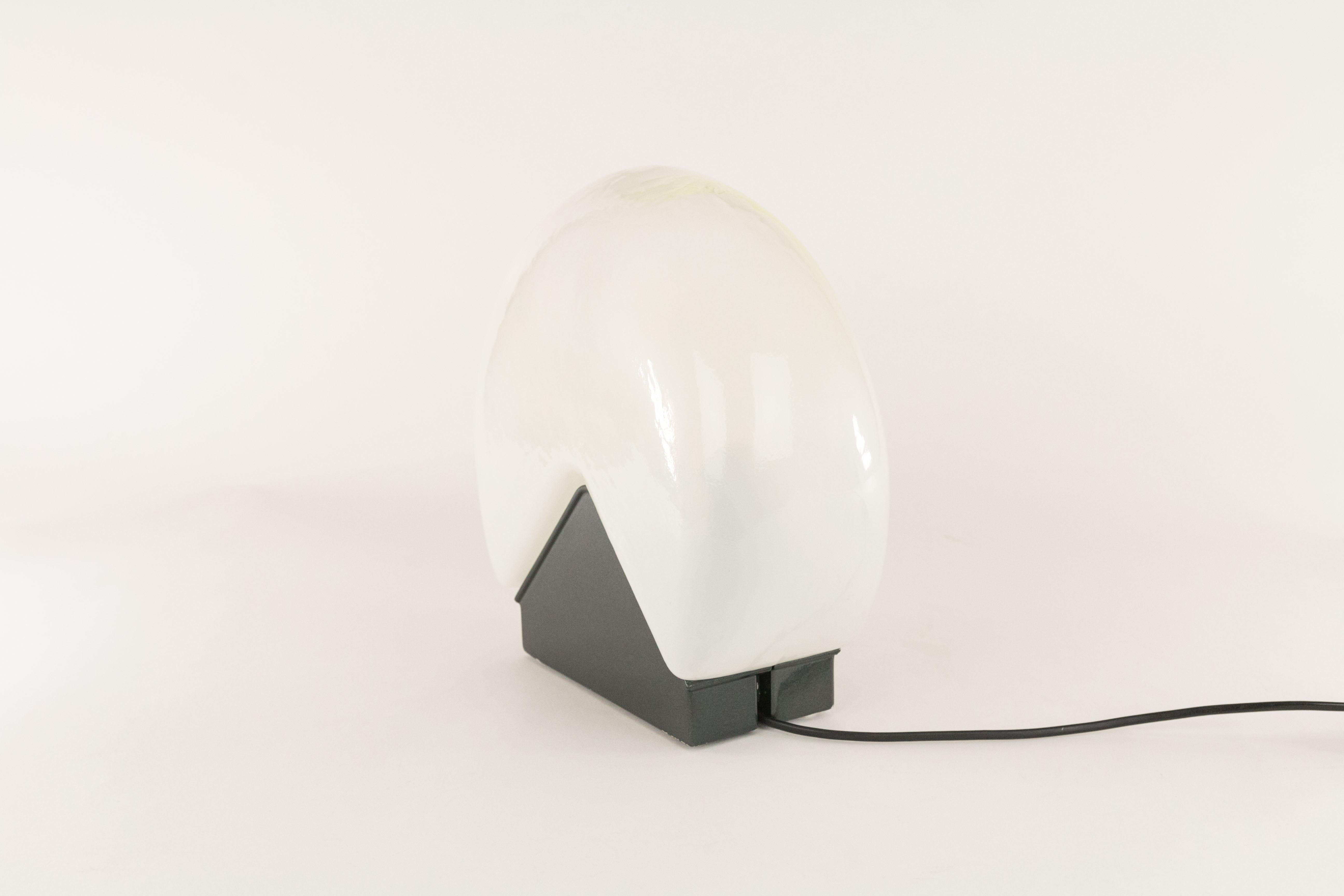 Italian Glass Table Lamp by Roberto Pamio for Leucos from the 1970s For Sale