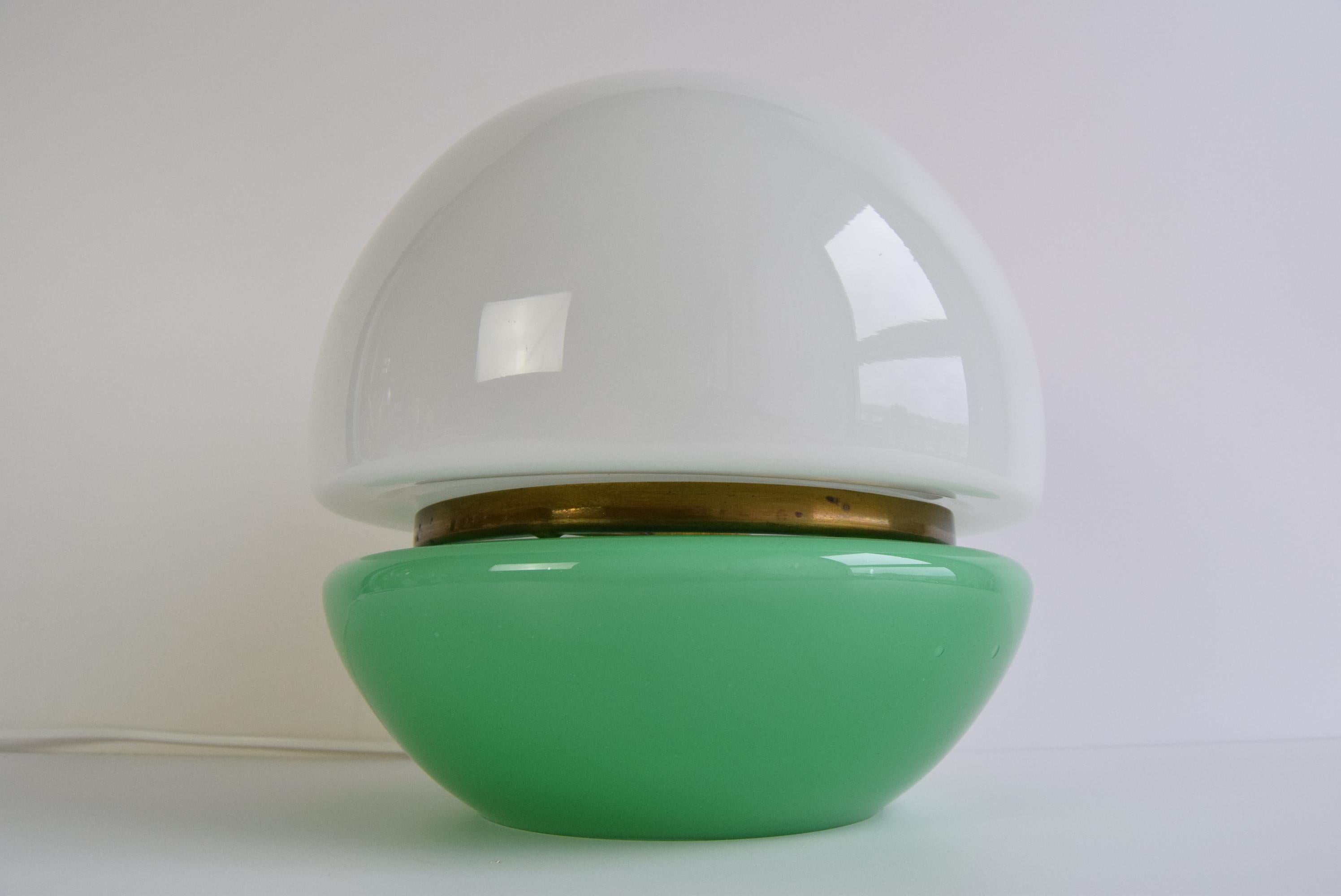 Mid-Century Modern Glass table lamp, by Štěpán Tabera for OPP Jihlava, 1970s. For Sale