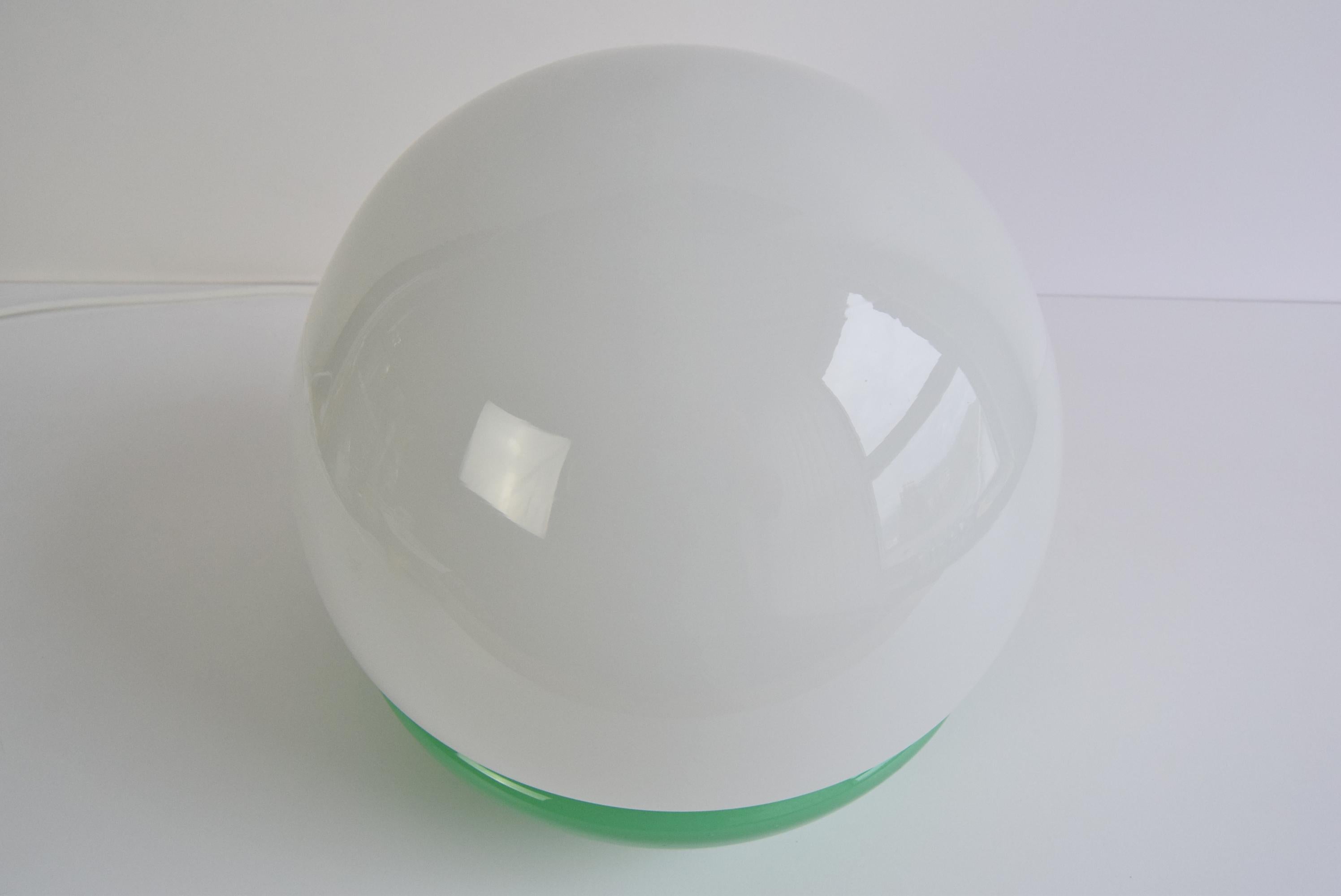 Czech Glass table lamp, by Štěpán Tabera for OPP Jihlava, 1970s. For Sale
