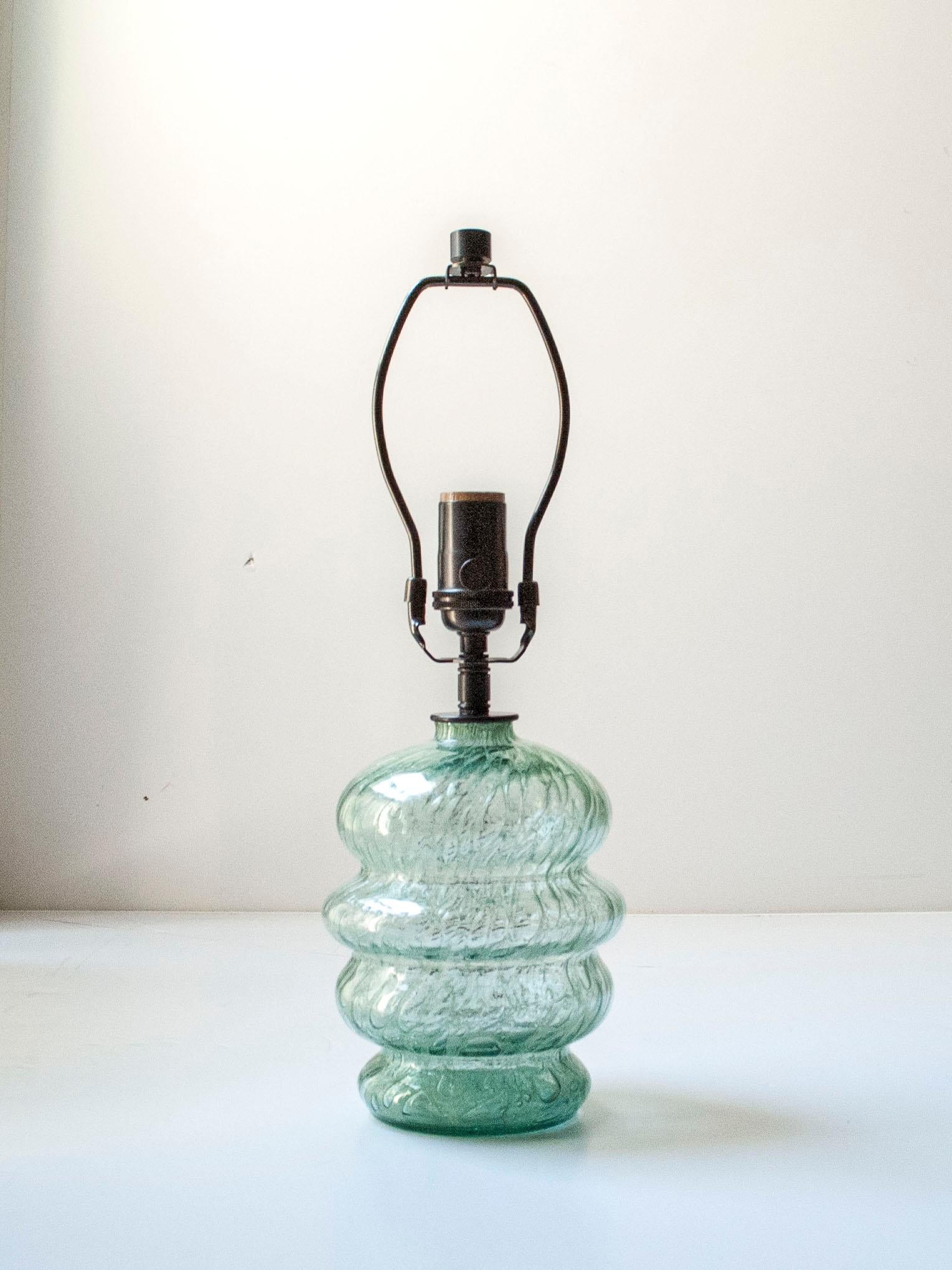 Lámpara de mesa de cristal de Ture Berglund para Skansen, Estocolmo Glasbruk, Suecia Sueco en venta