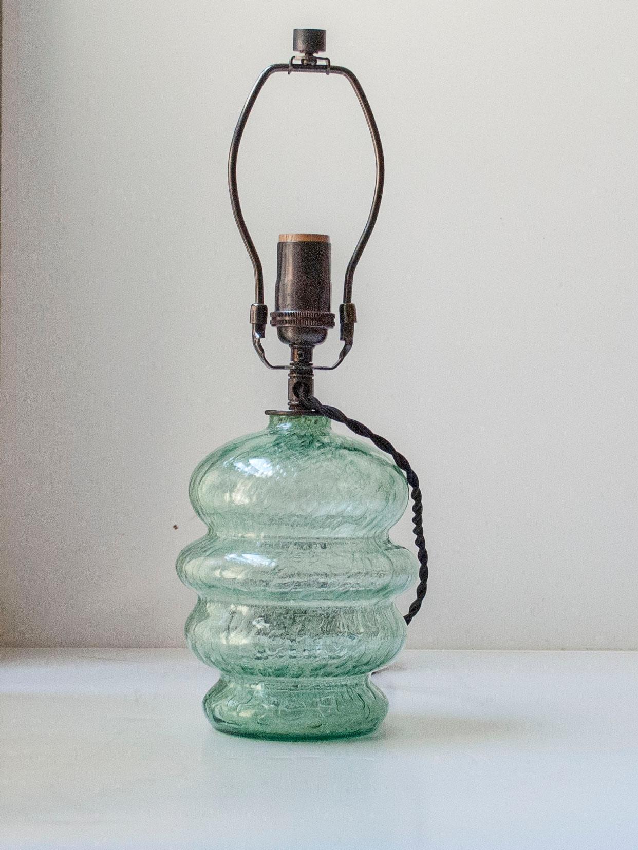 Lámpara de mesa de cristal de Ture Berglund para Skansen, Estocolmo Glasbruk, Suecia en venta 1