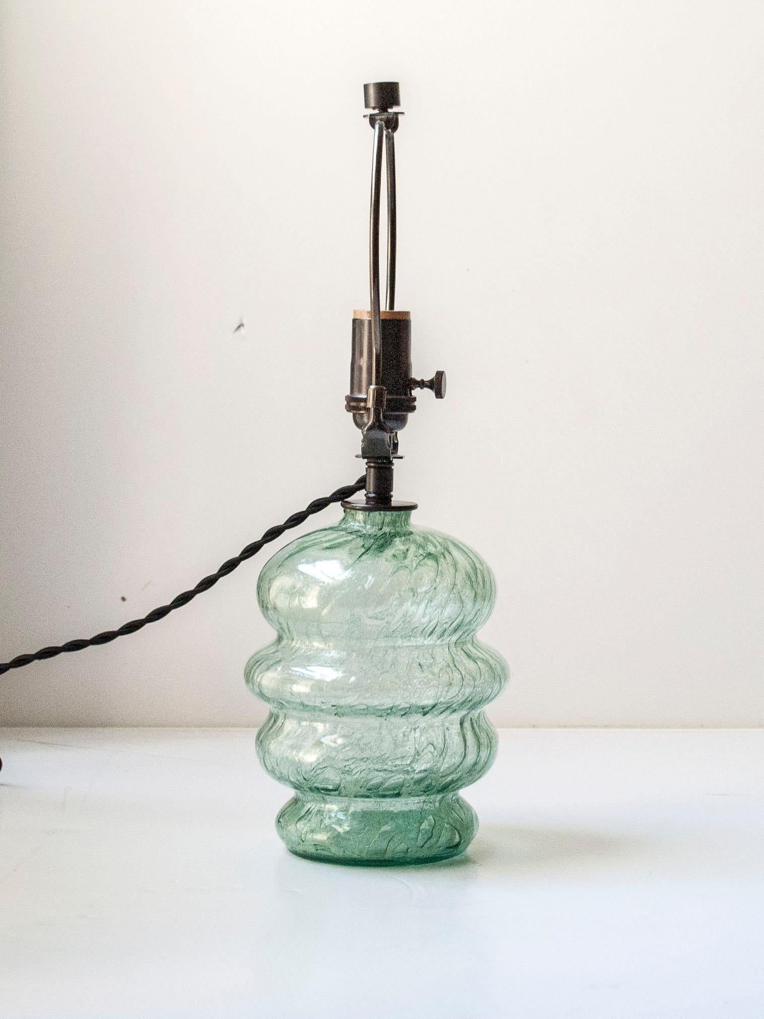 Lámpara de mesa de cristal de Ture Berglund para Skansen, Estocolmo Glasbruk, Suecia en venta 2