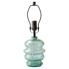 Lampada da tavolo in vetro di Ture Berglund per Skansen, Stockholm Glasbruk, Svezia