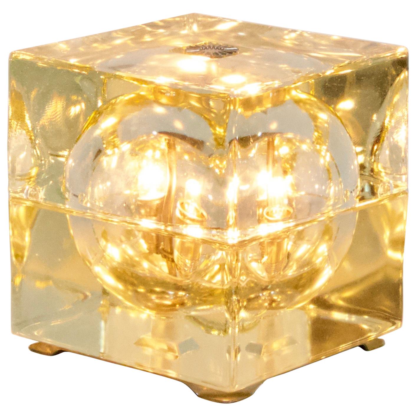 Glass Table Lamp ‘Cubosfera’ by Alessandro Mendini, 1960s