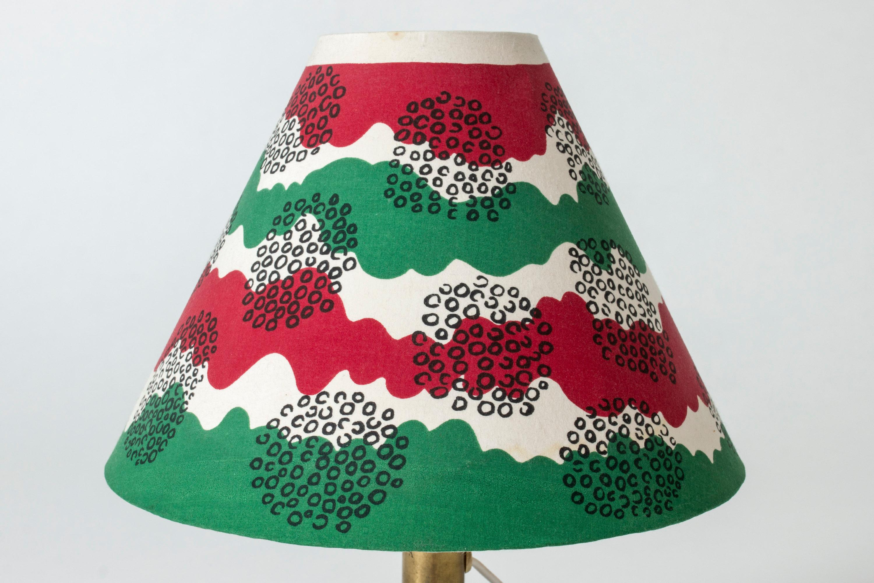 Textile Glass Table Lamp Designed by Josef Frank for Svenskt Tenn, Sweden, 1940s