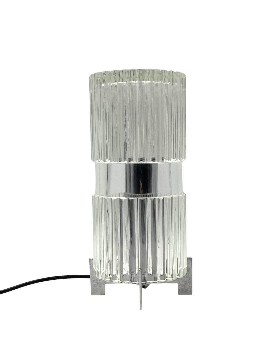 Glass table lamp, Fidenza Vetraria Italy 1970s in vendita 4