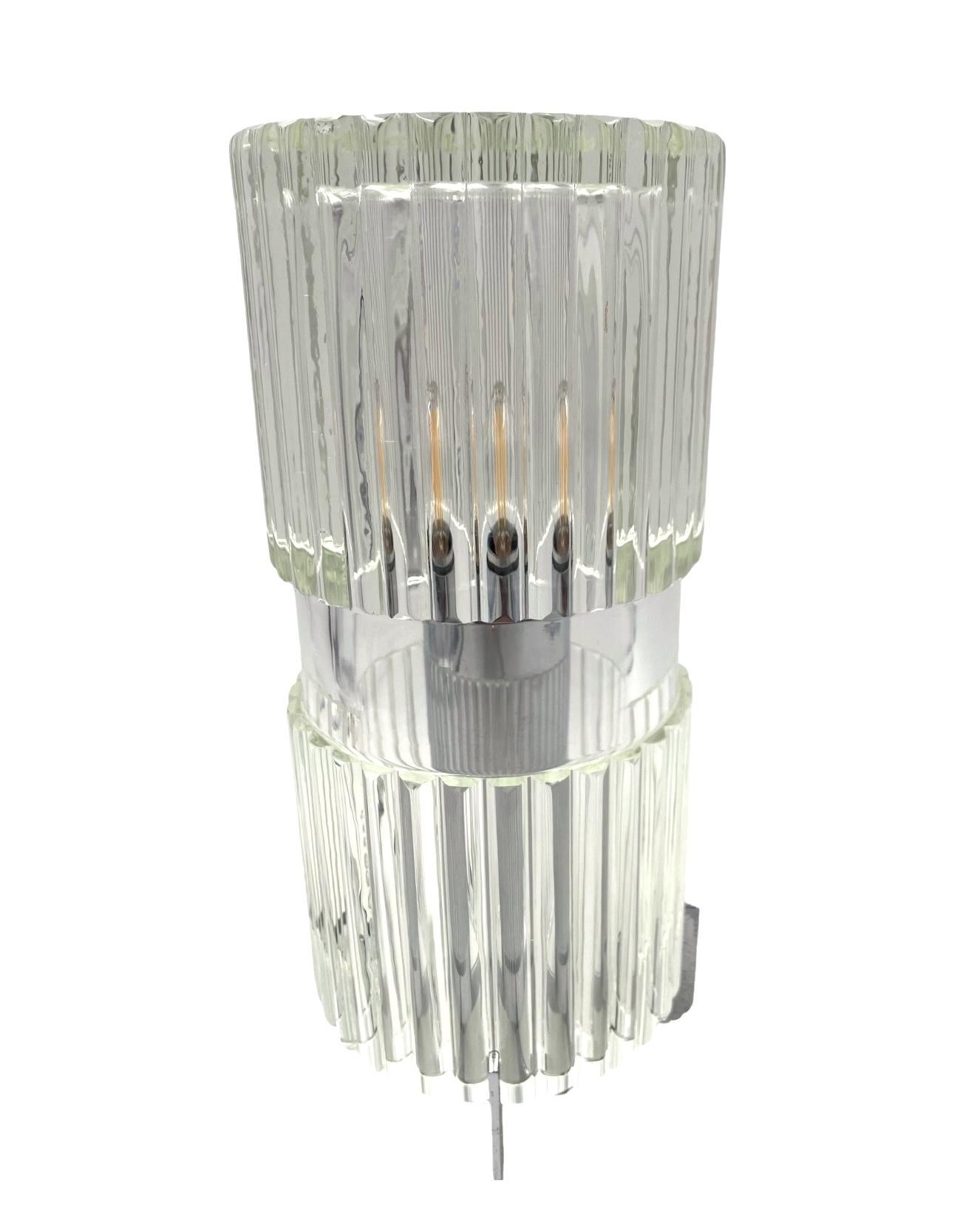 Glass table lamp, Fidenza Vetraria Italy 1970s in vendita 6