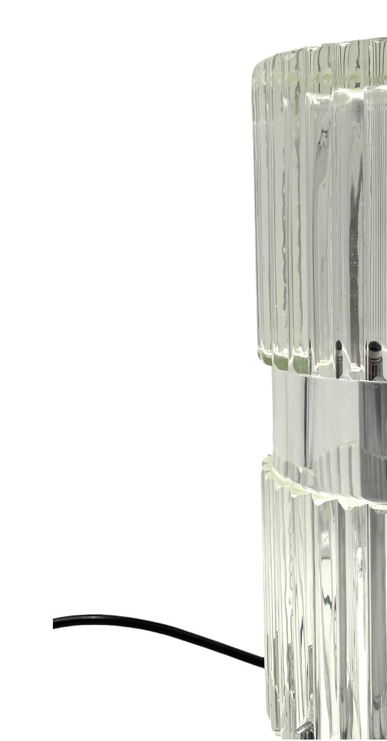 Glass table lamp, Fidenza Vetraria Italy 1970s in vendita 1