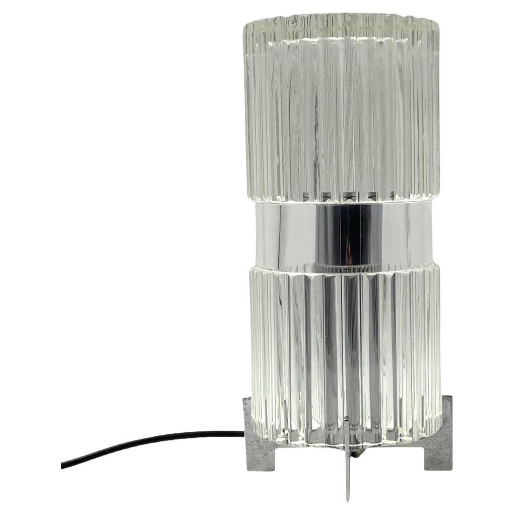 Glass table lamp, Fidenza Vetraria Italy 1970s in vendita