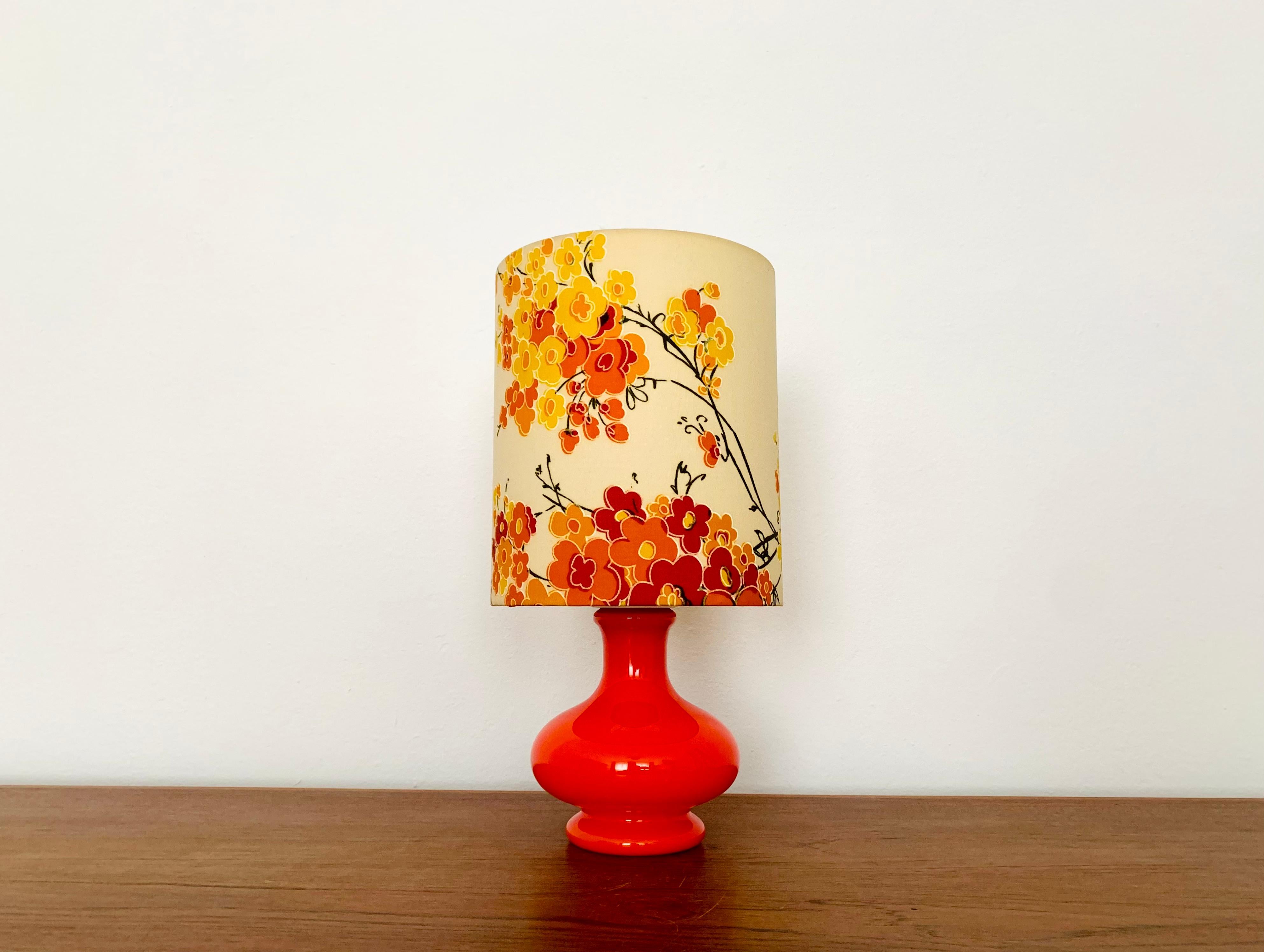 Italian Glass Table Lamp For Sale