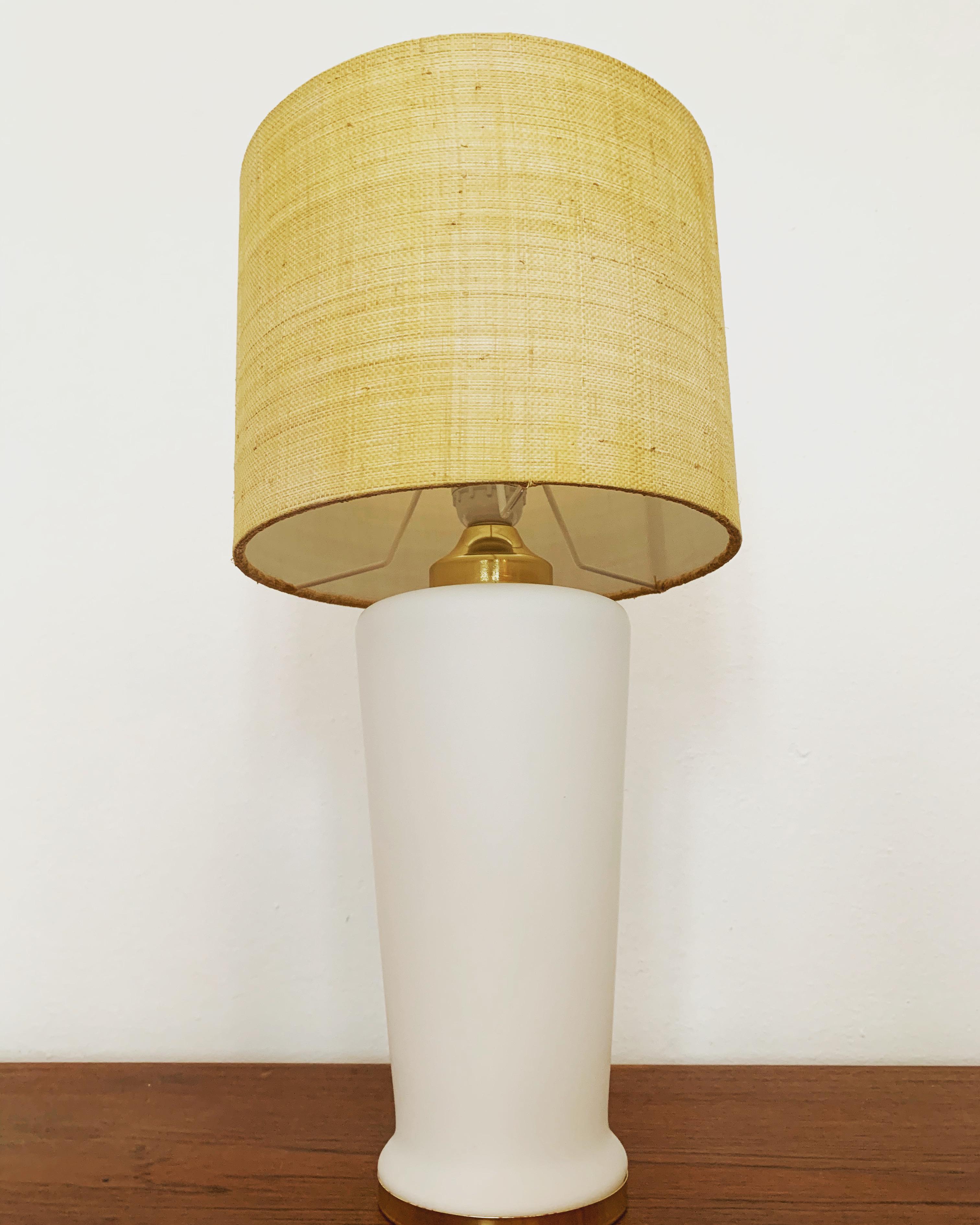 Italian Glass Table Lamp For Sale