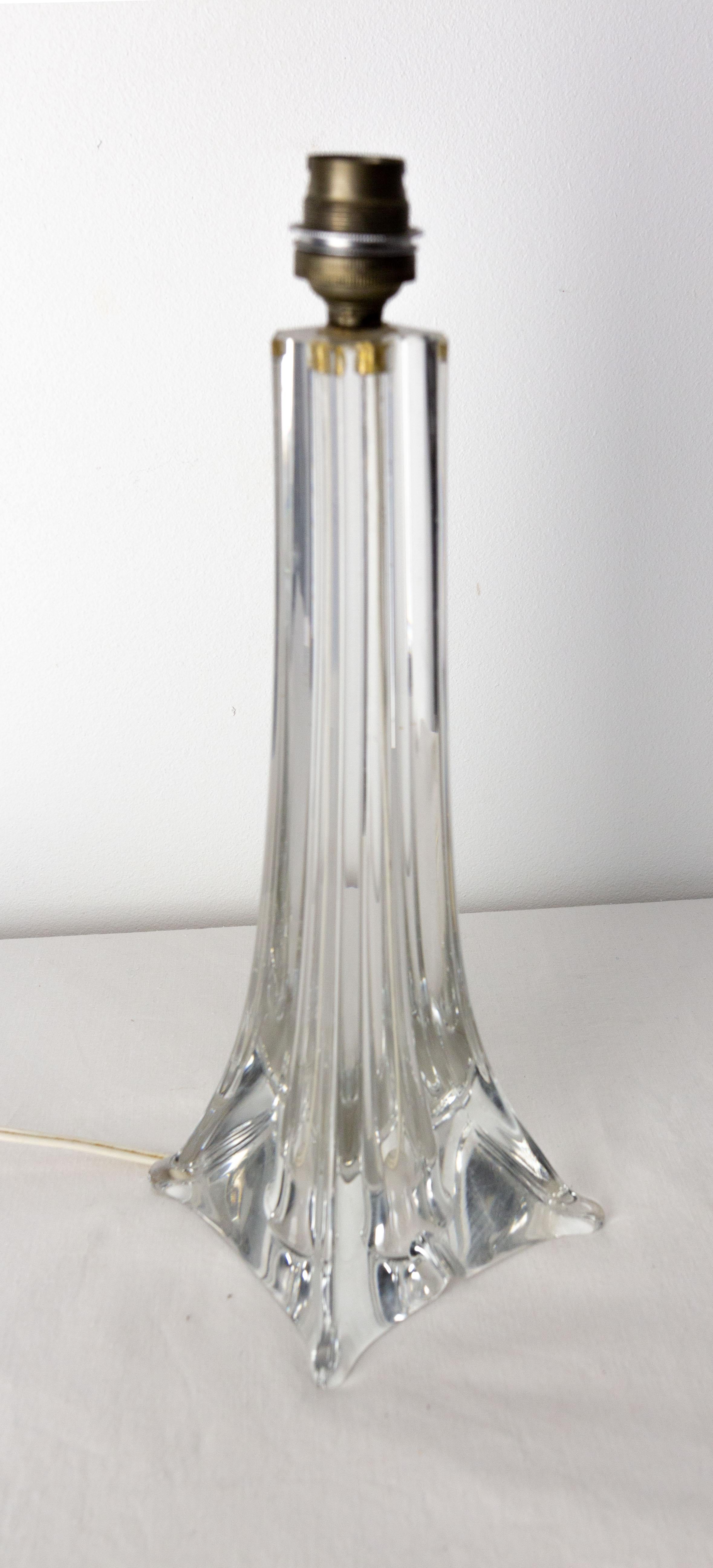 Glass Table Lamp, French, circa 1960 Saint Louis In Good Condition For Sale In Labrit, Landes