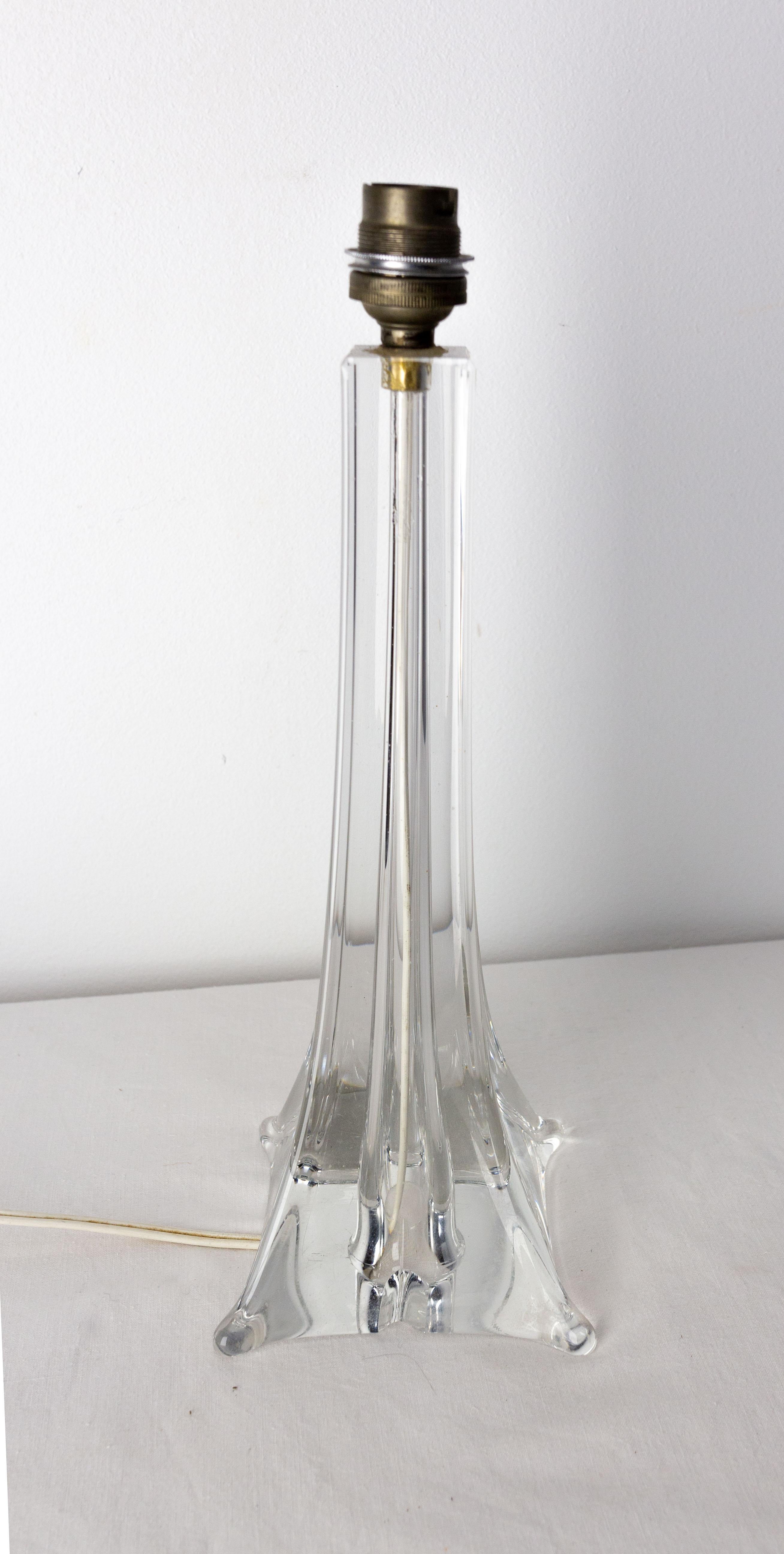 Glass Table Lamp, French, circa 1960 Saint Louis For Sale 1