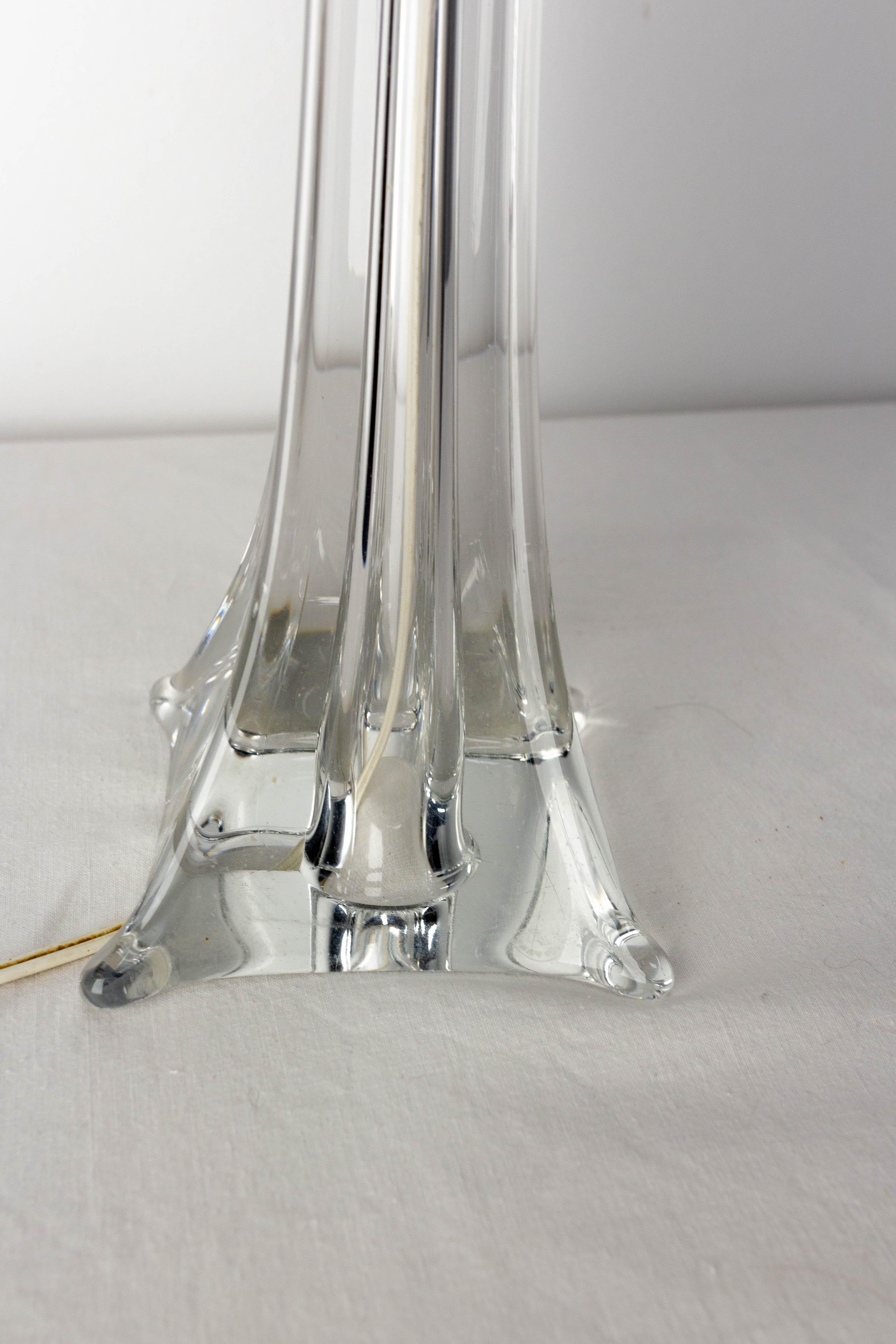 Glass Table Lamp, French, circa 1960 Saint Louis For Sale 2