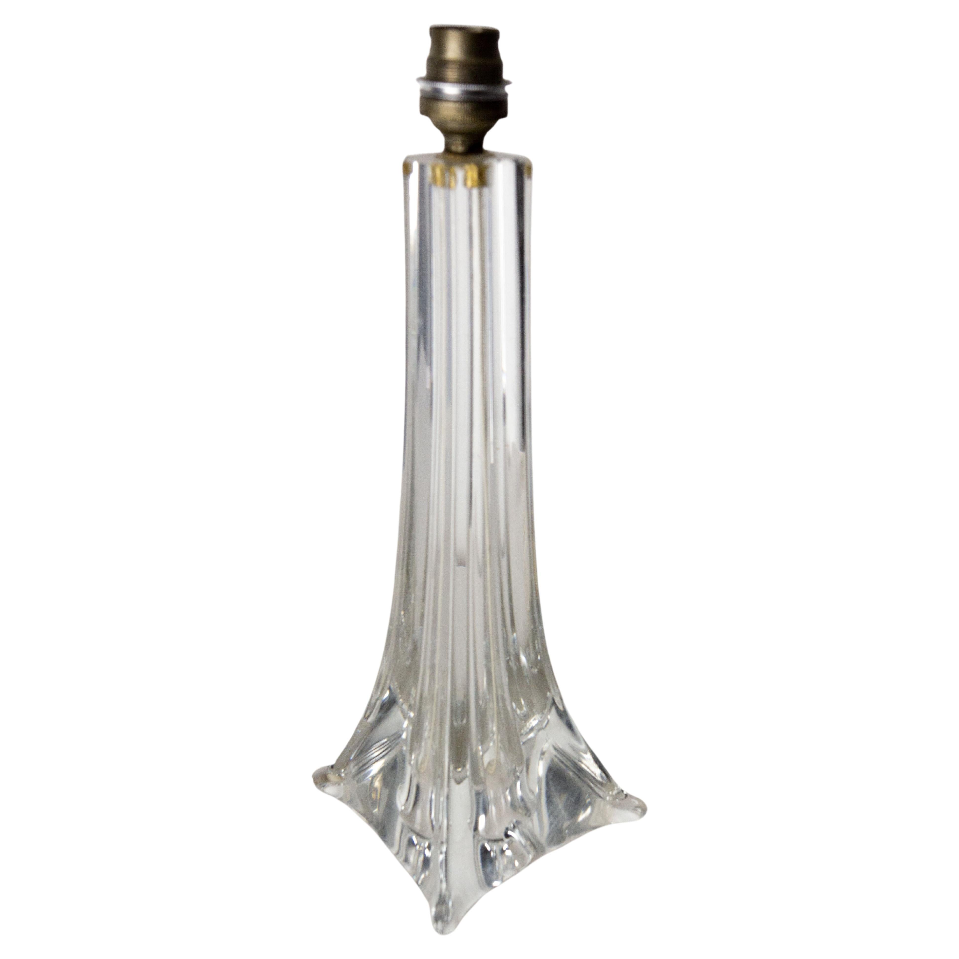 Glass Table Lamp, French, circa 1960 Saint Louis For Sale
