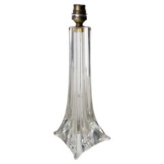 Used Glass Table Lamp, French, circa 1960 Saint Louis