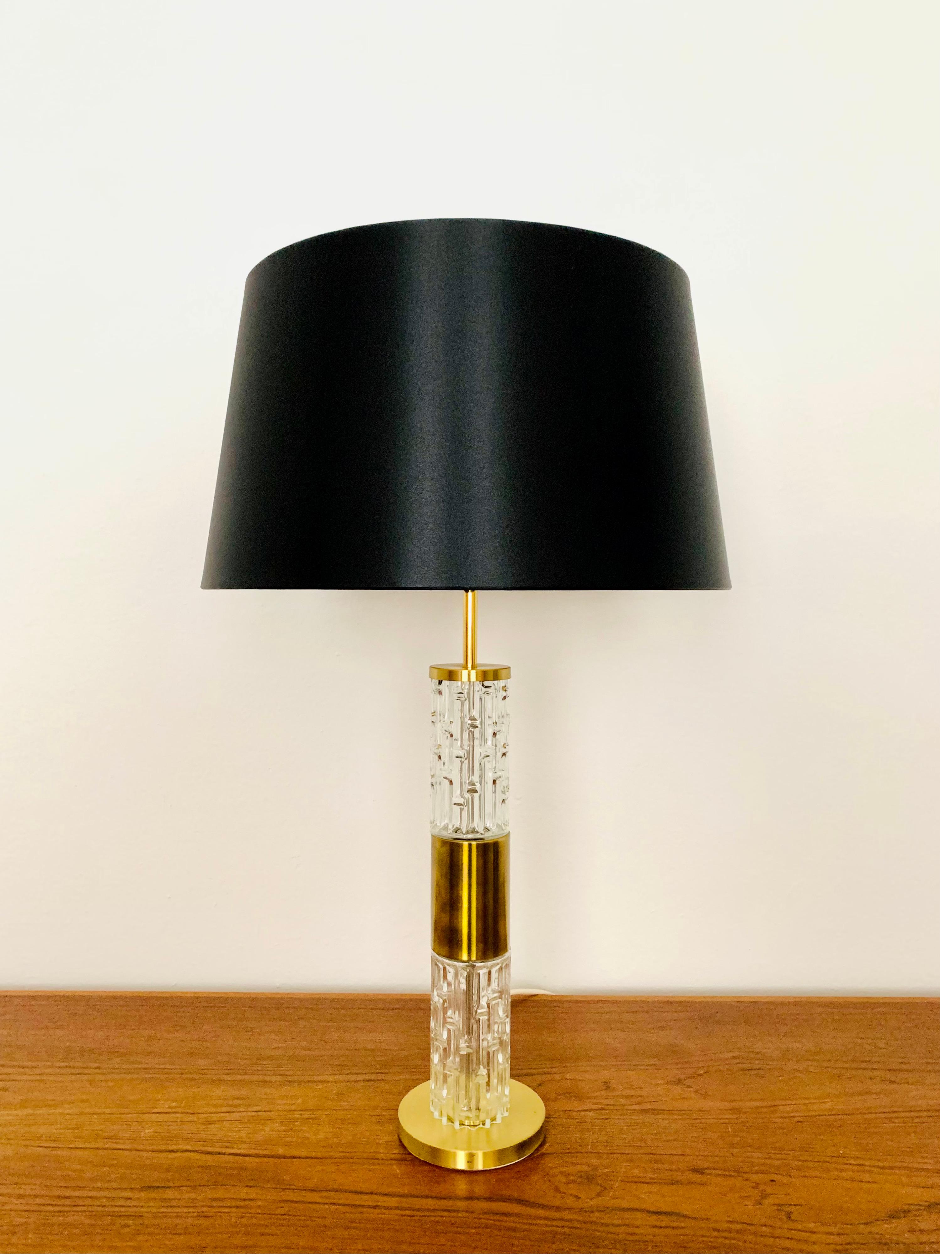 Mid-Century Modern Glass Table Lamp from Doria For Sale