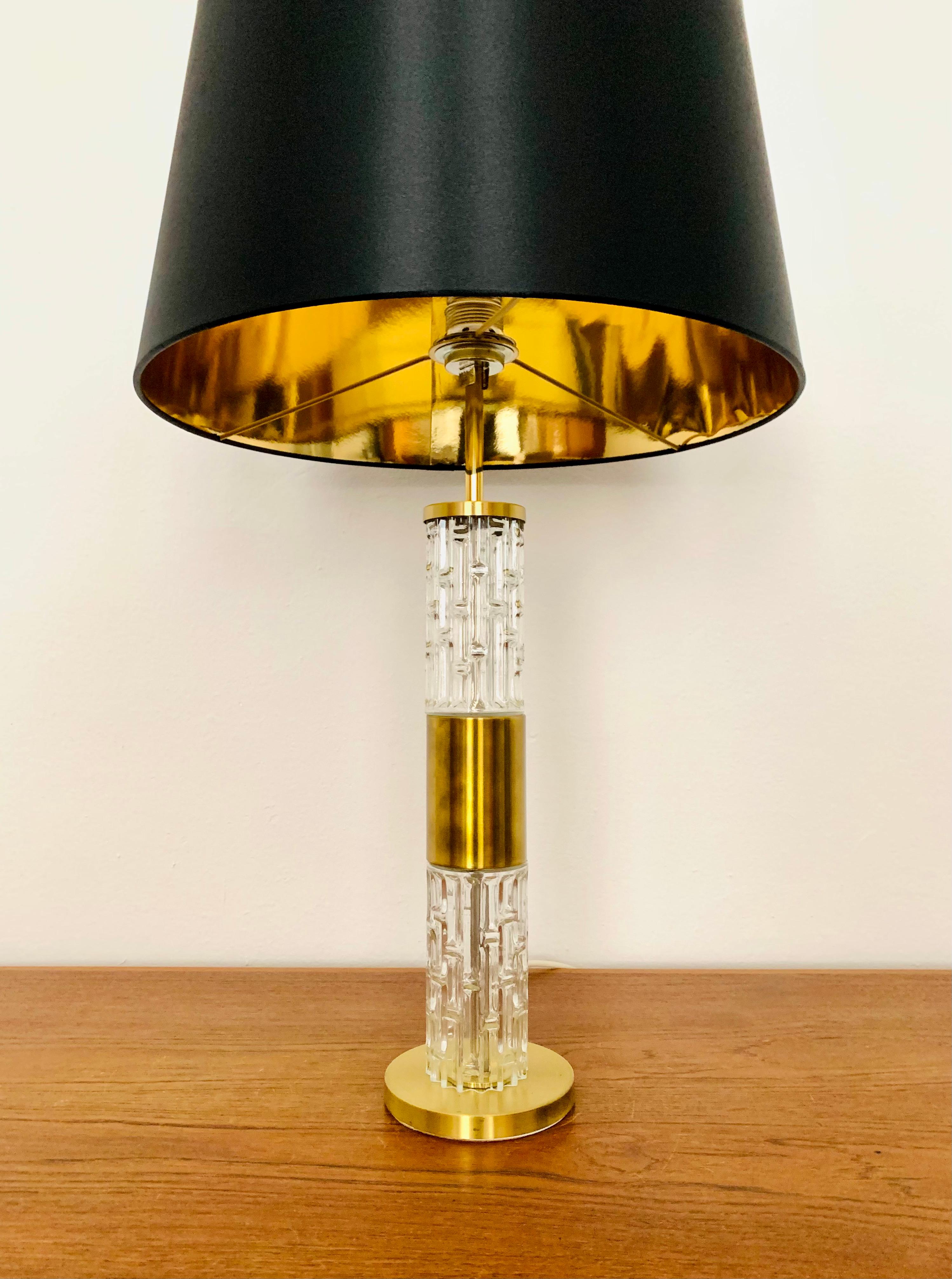 Glass Table Lamp from Doria In Good Condition For Sale In München, DE