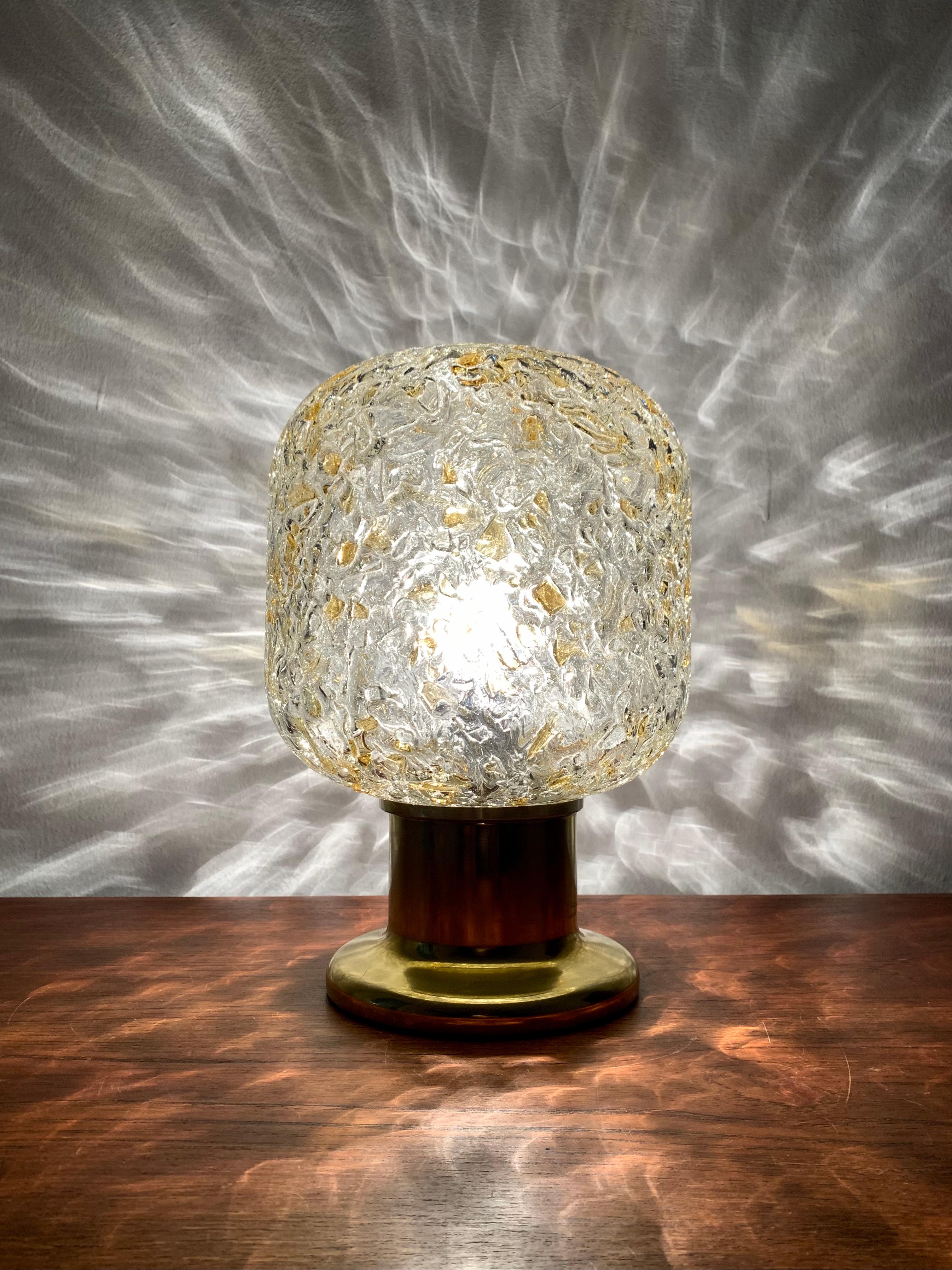 Metal Glass Table Lamp from Doria For Sale