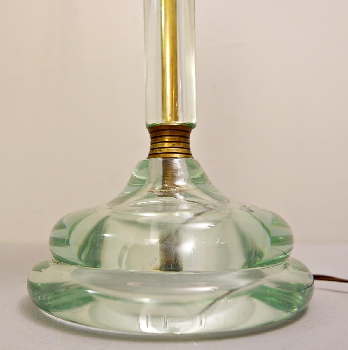 Glass table lamp from Seguso, 1940s.