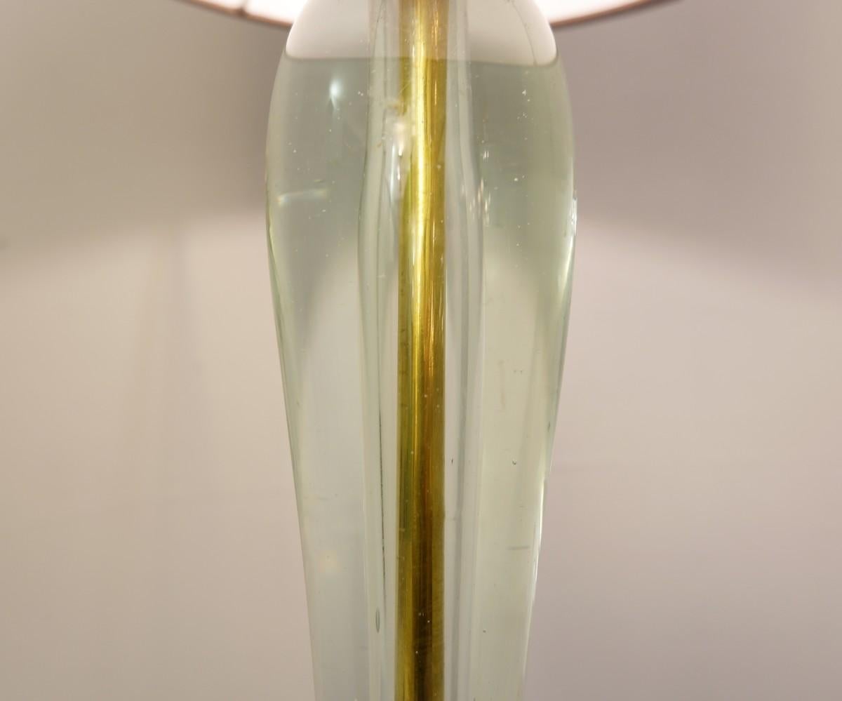 Mid-Century Modern Glass Table Lamp from Seguso, 1940s For Sale