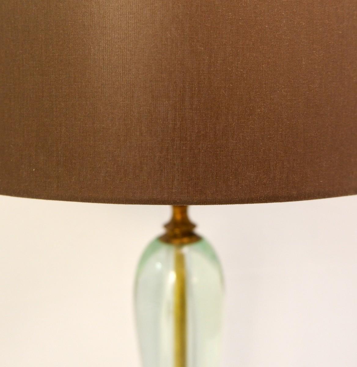 Mid-20th Century Glass Table Lamp from Seguso, 1940s For Sale