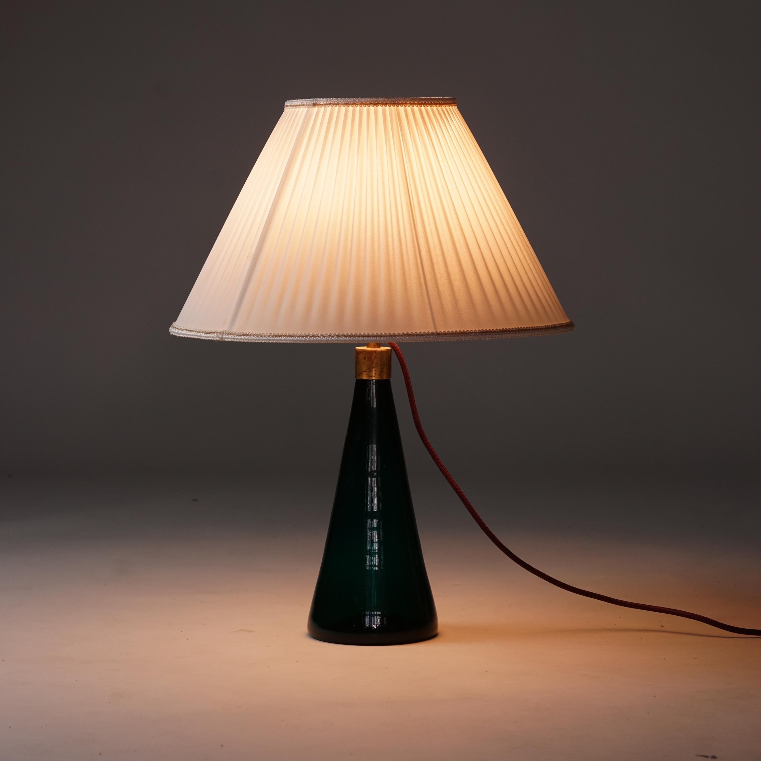 Glass Table Lamp, Gunnel Nyman, Idman Oy, 1940/1950s For Sale 3