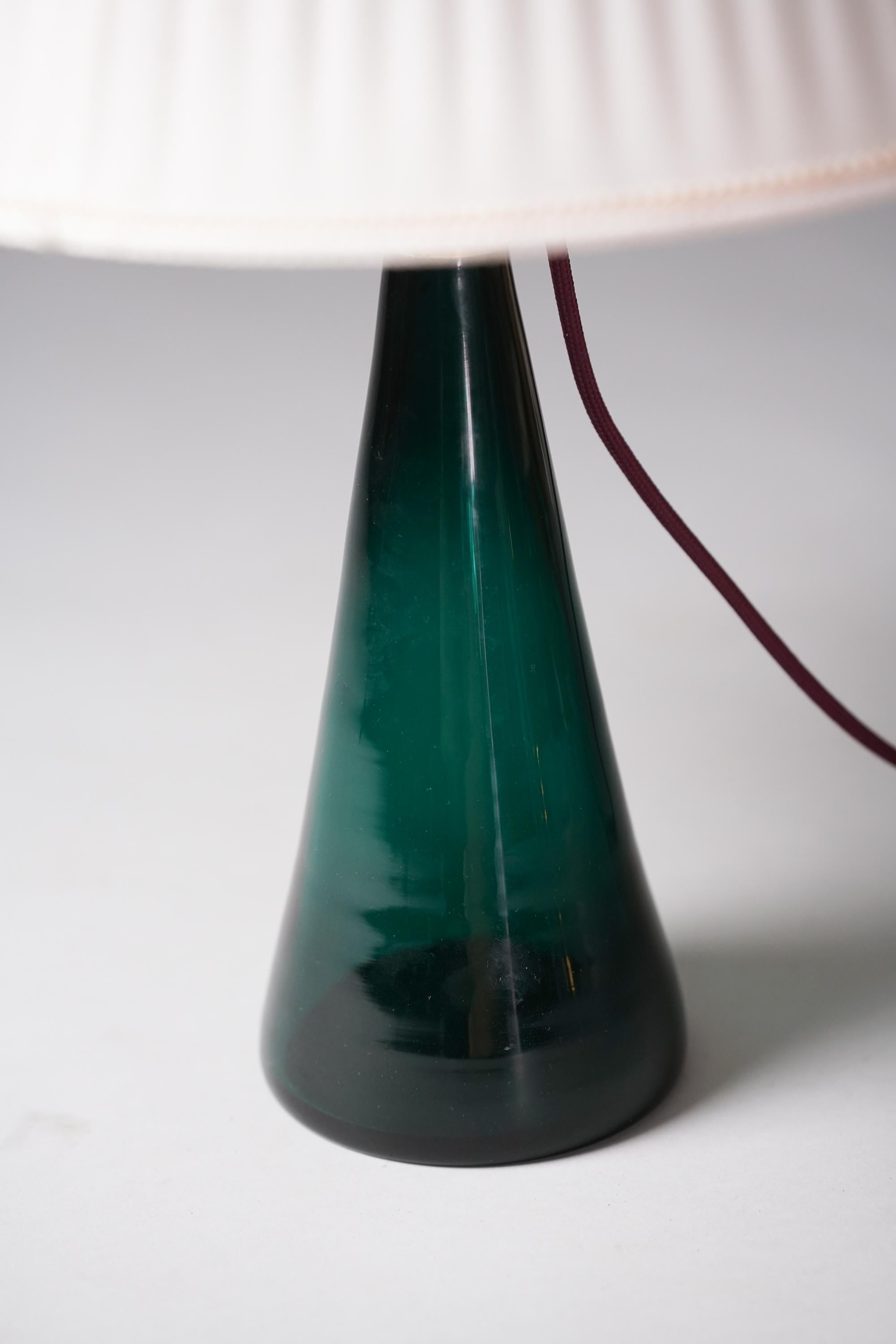Lámpara de mesa de cristal, Gunnel Nyman, Idman Oy, 1940/1950s mediados del siglo XX en venta