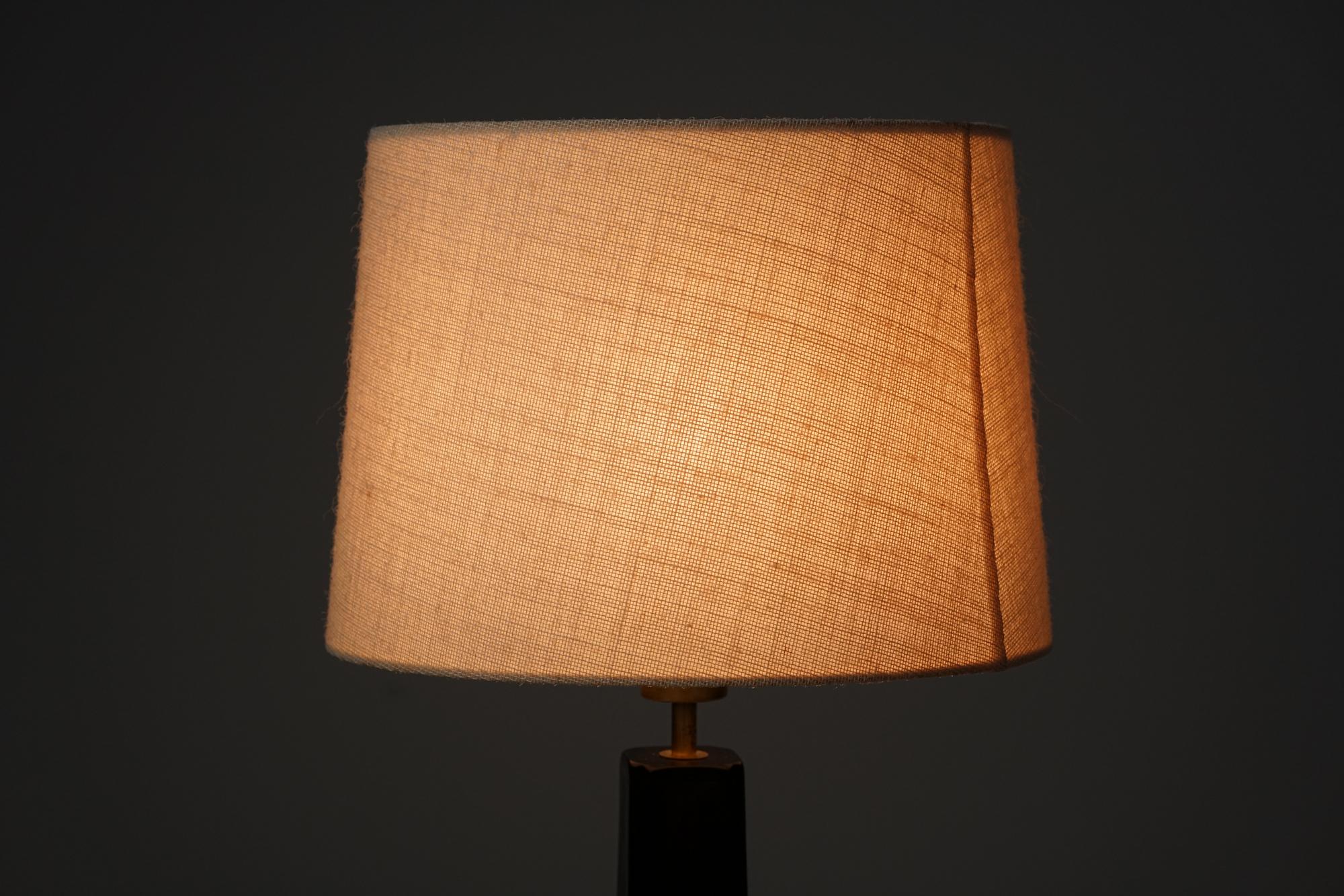 Scandinavian Modern Glass Table Lamp, Heikki Turunen, Arabia, Mid-20th Century
