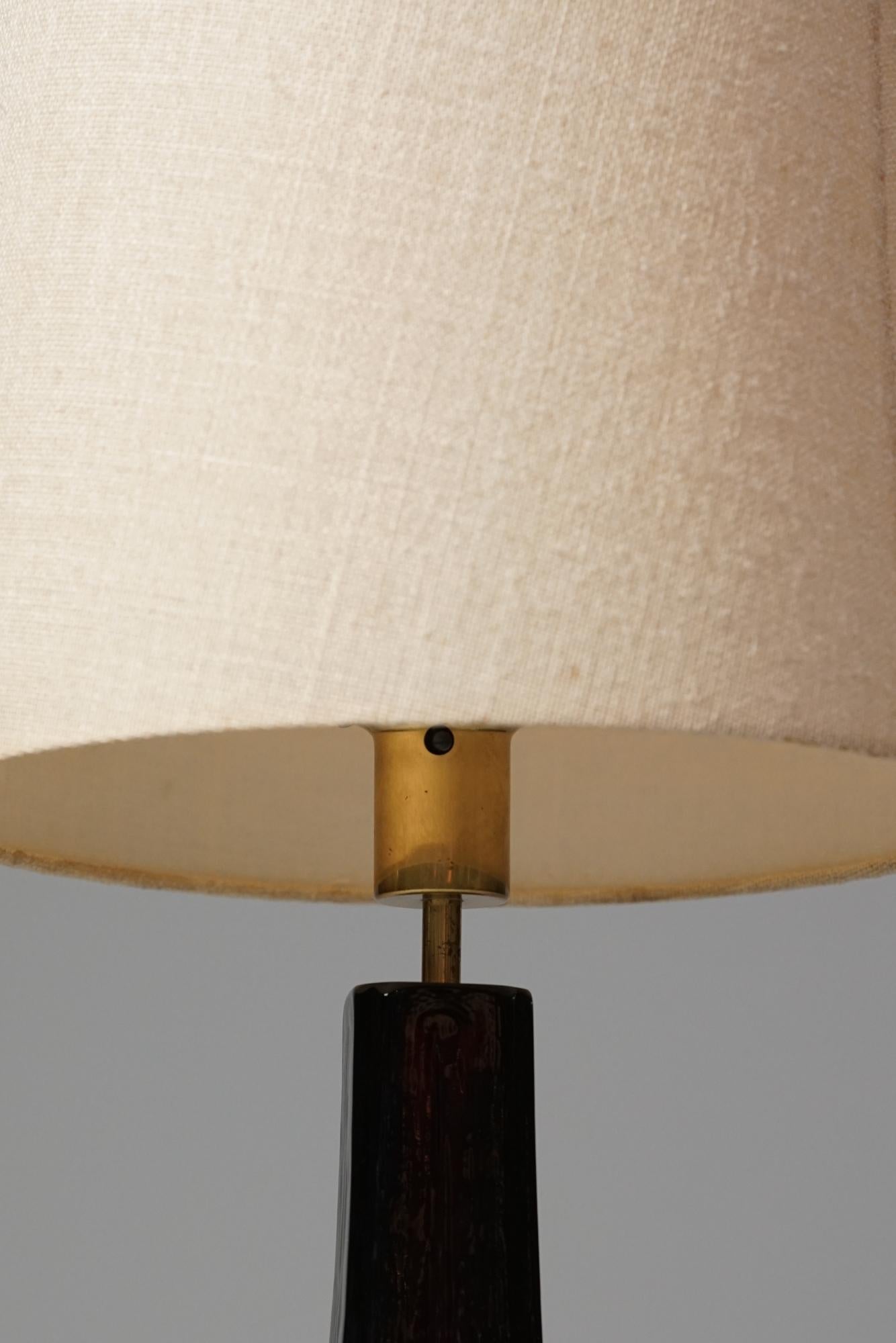 Glass Table Lamp, Heikki Turunen, Arabia, Mid-20th Century In Good Condition In Helsinki, Uusimaa