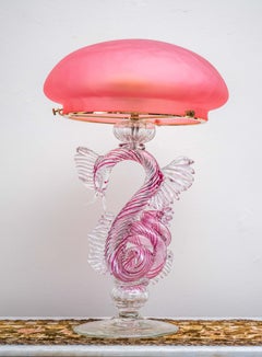 Glass table lamp in Renaissance style