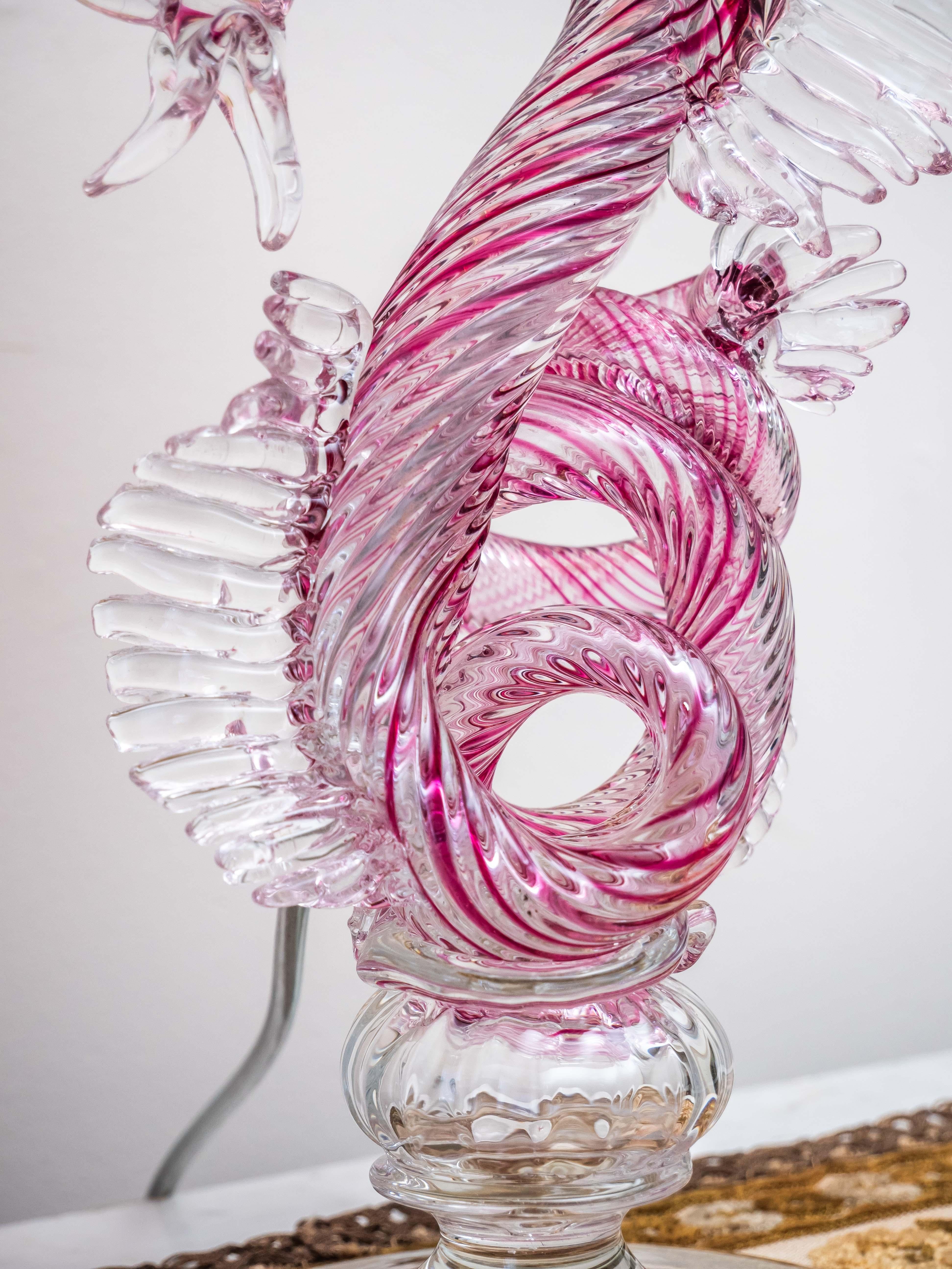 Glass table lamp in Renaissance style For Sale 1