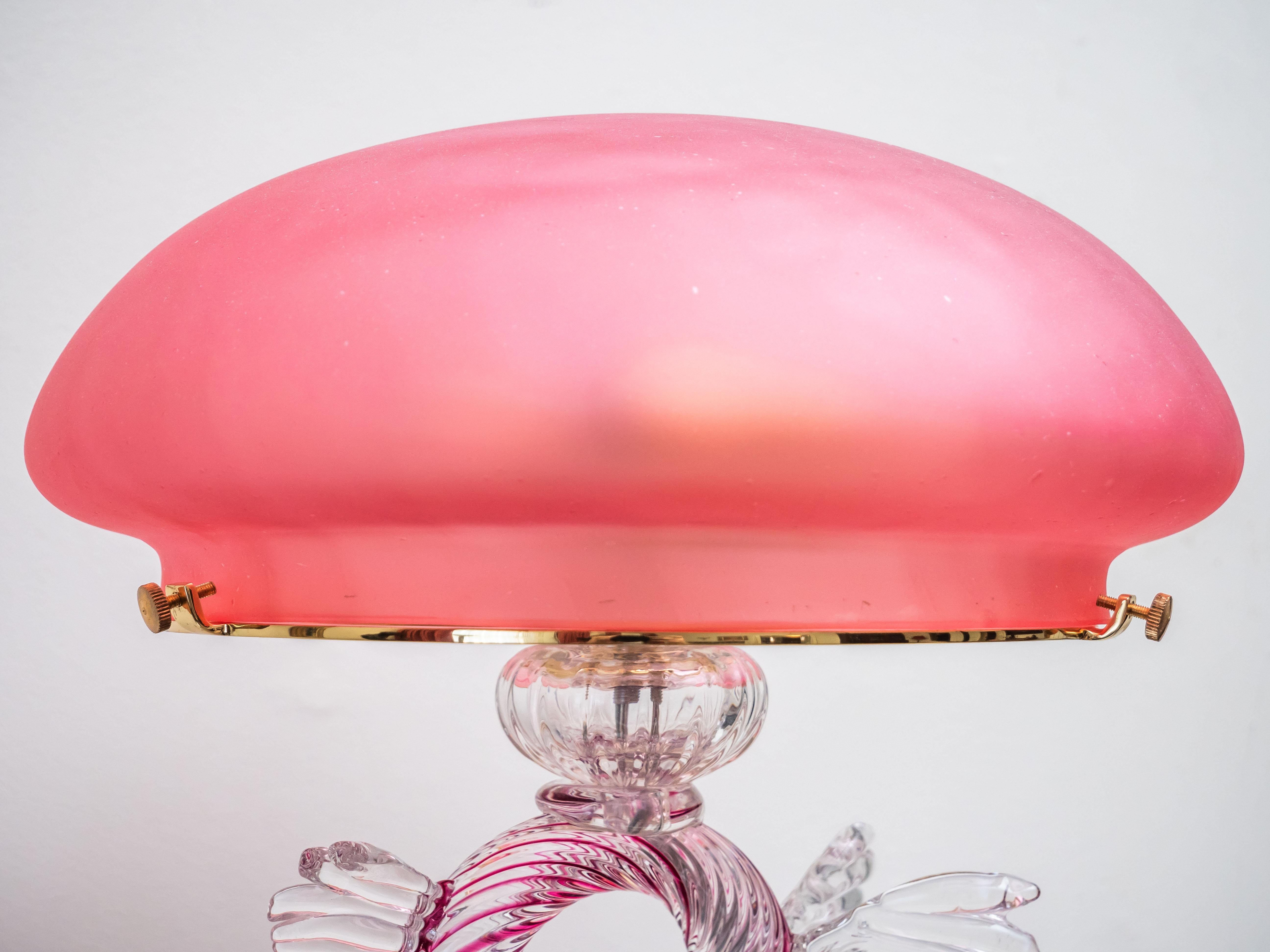 Glass table lamp in Renaissance style For Sale 2