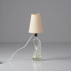 Glas-Tischlampe, Italien, 1960er Jahre