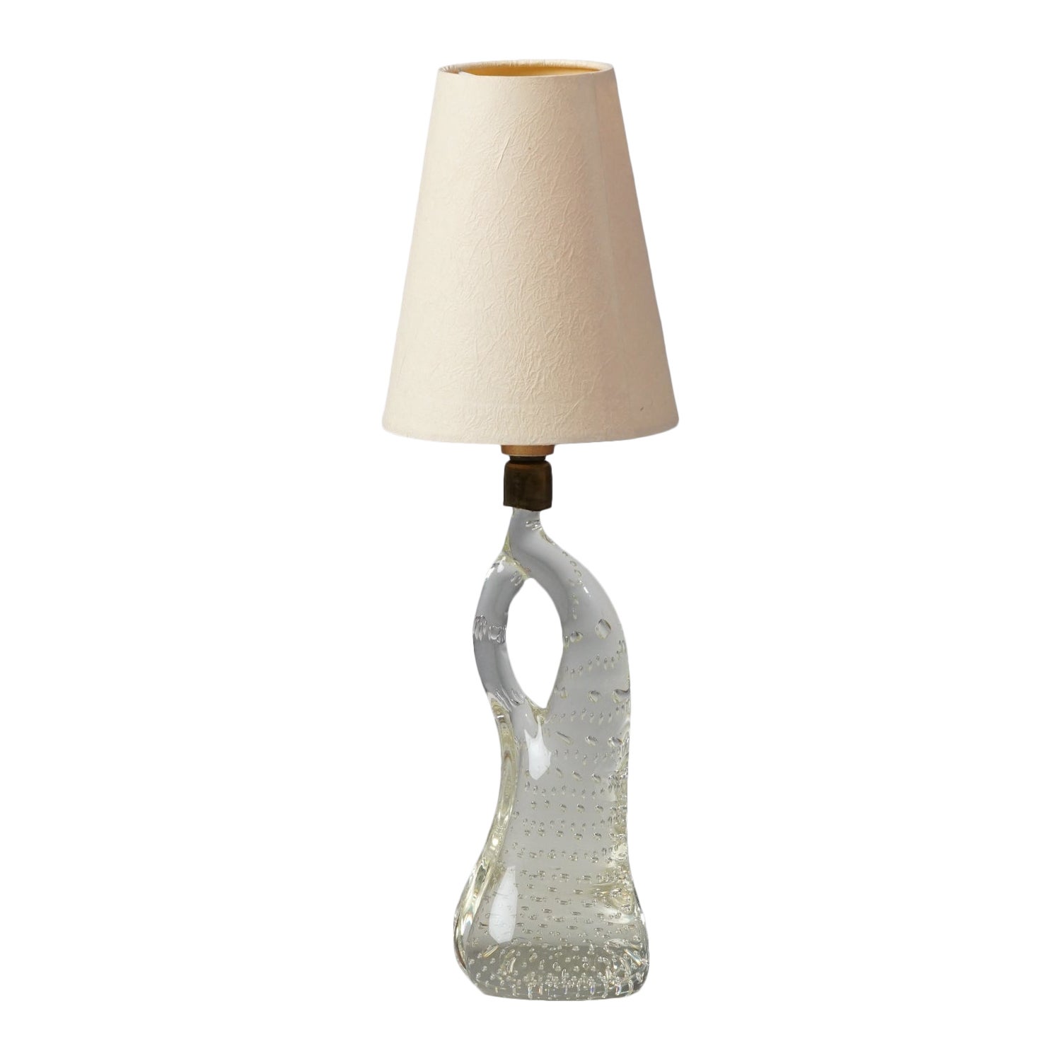 Lampe de table en verre, Italie, années 1960