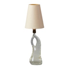 Glas-Tischlampe, Italien, 1960er Jahre